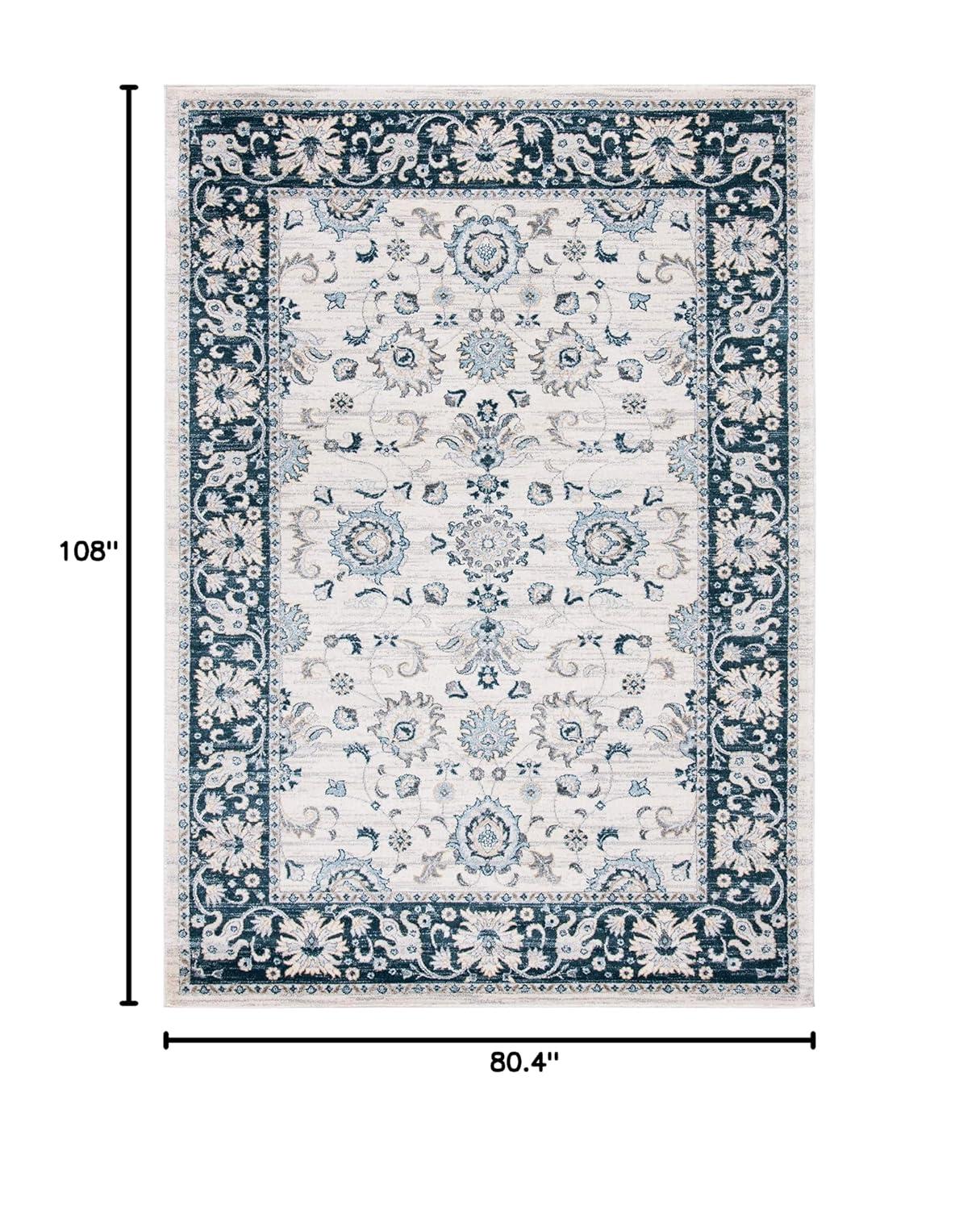 SAFAVIEH Isabella Kiana Oriental Area Rug, Light Blue/Cream, 6'7" x 9'