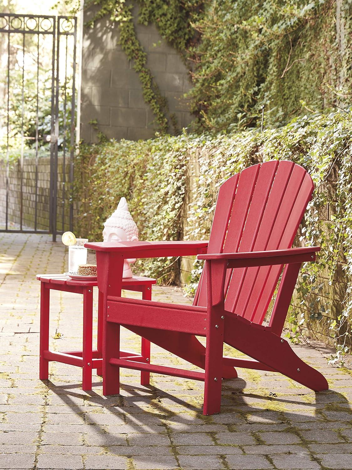 Signature Design by Ashley Contemporary Sundown Treasure Adirondack Chair  Red