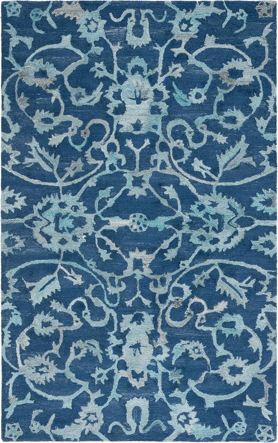 Anatolia AN401 Handmade Tufted Accent Rug - Navy - 3' X 5' - Safavieh