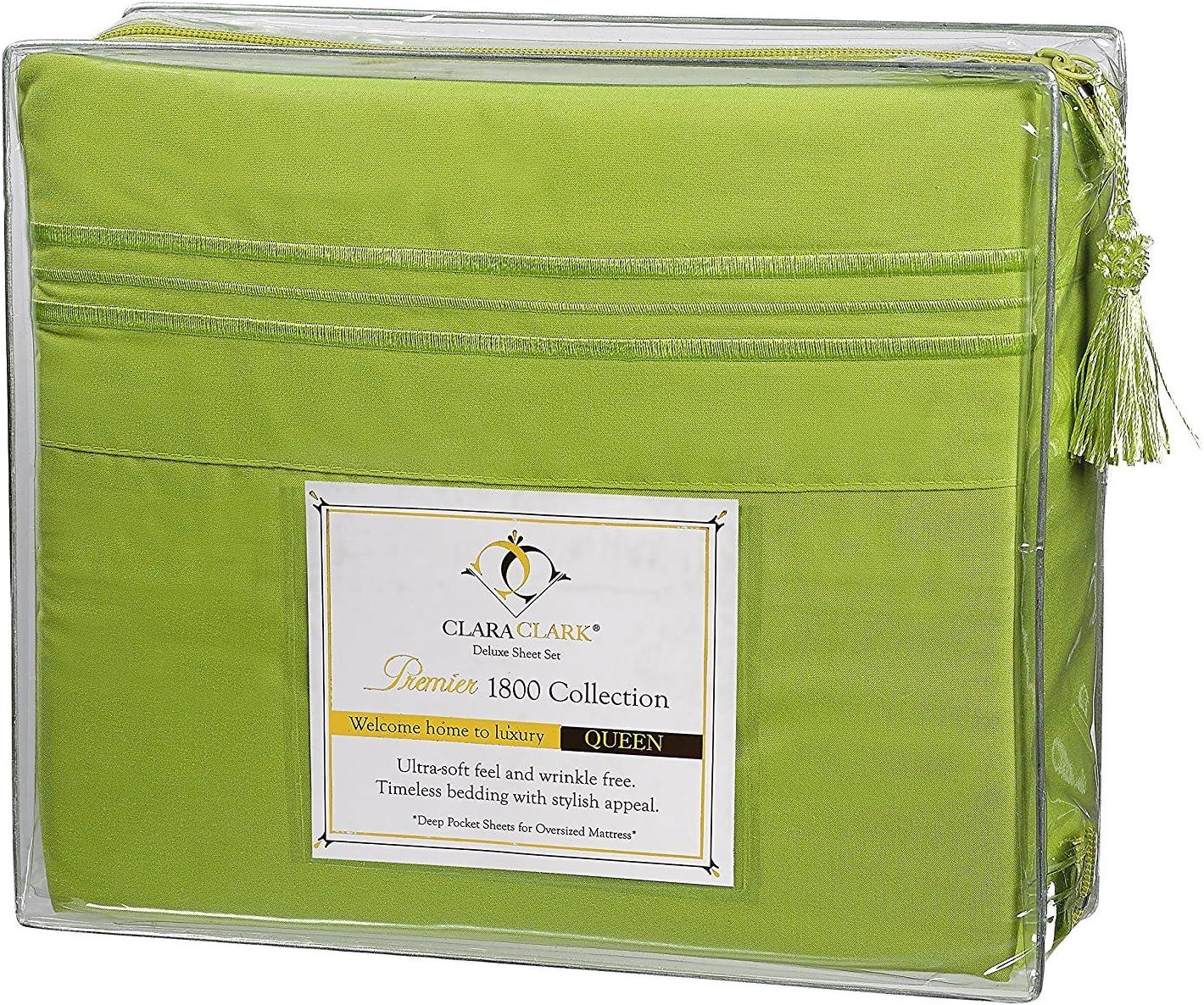 Garden Green Queen Organic Cotton Microfiber Deep Pocket Sheet Set