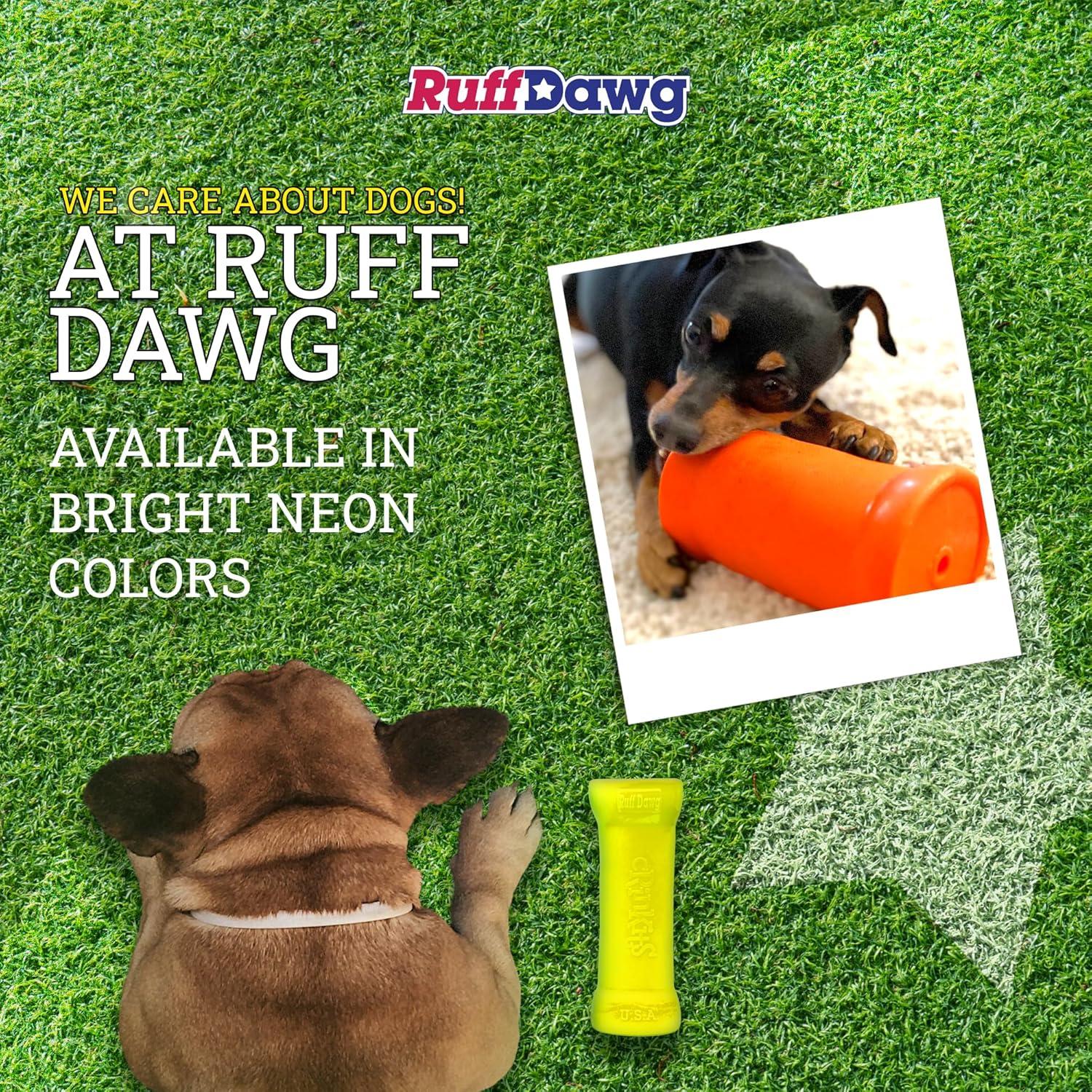 Ruff Dawg Crinkit Rubber Indestructible Retrieving Dog Toy for Water Bottles, Color Varies