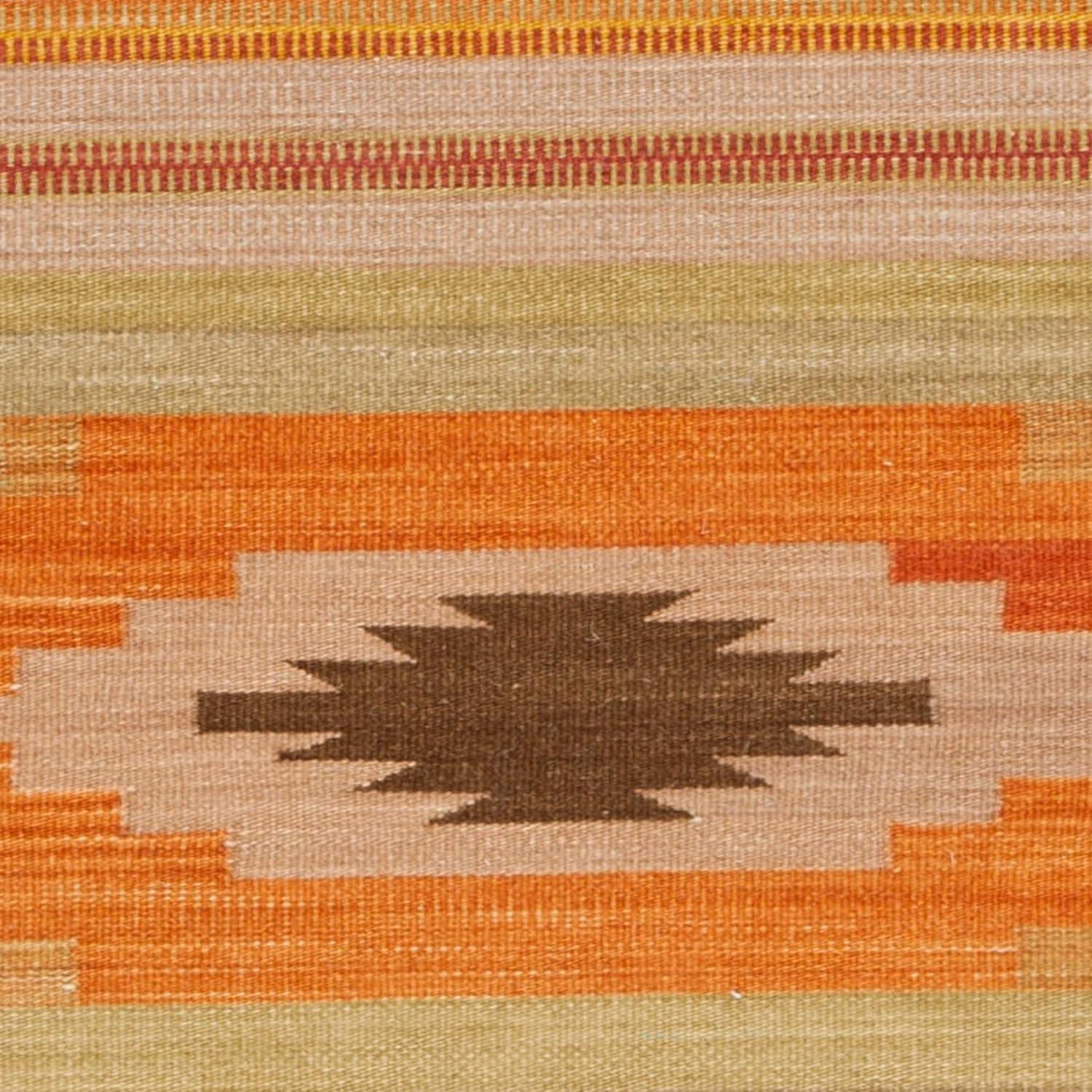 Kilim NVK176 Hand Woven Indoor Accent Rug - Brown/Multi - 3'x5' - Safavieh