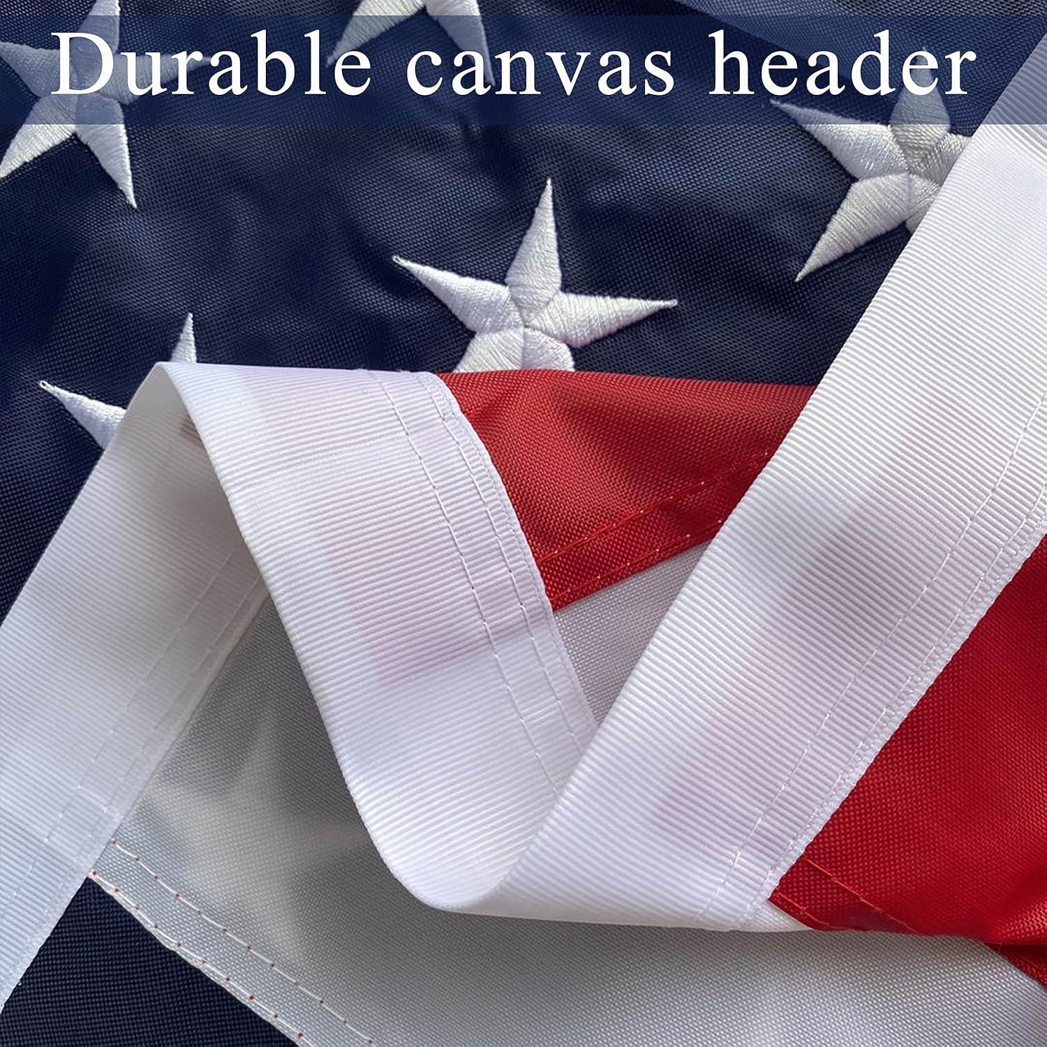 American flag USA flag 3x5FT-Embroidered Stars Flag Double Stitched Sewn Stripes Outdoors Indoors Heavy Duty flag Brass Grommets Banner