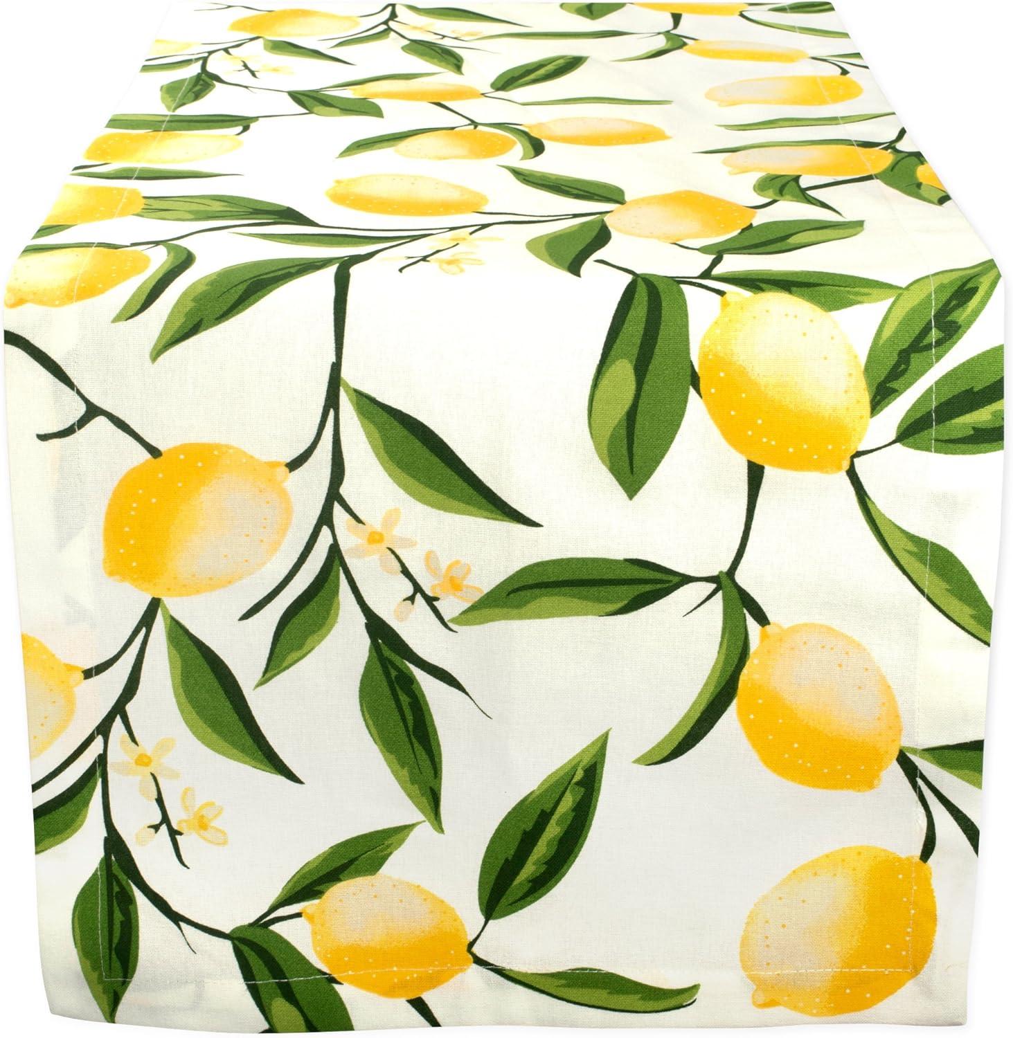 LEMON BLISS PRINT TABLE RUNNER 14x108