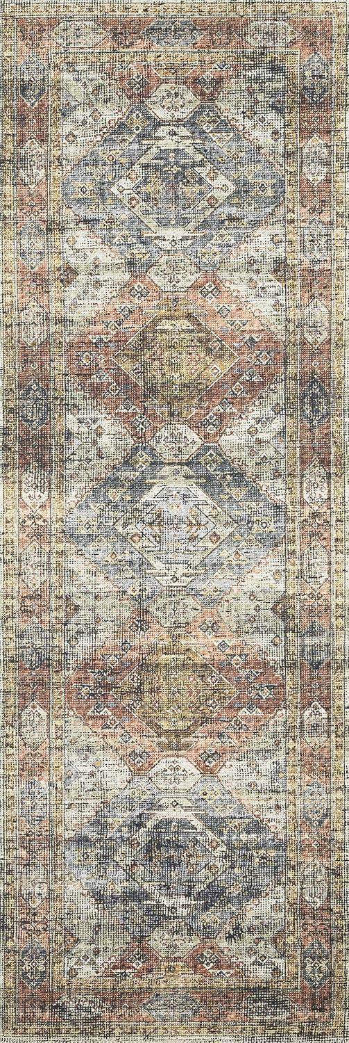 Skye Oriental Blue 9' x 12' Wool & Synthetic Easy-Care Area Rug