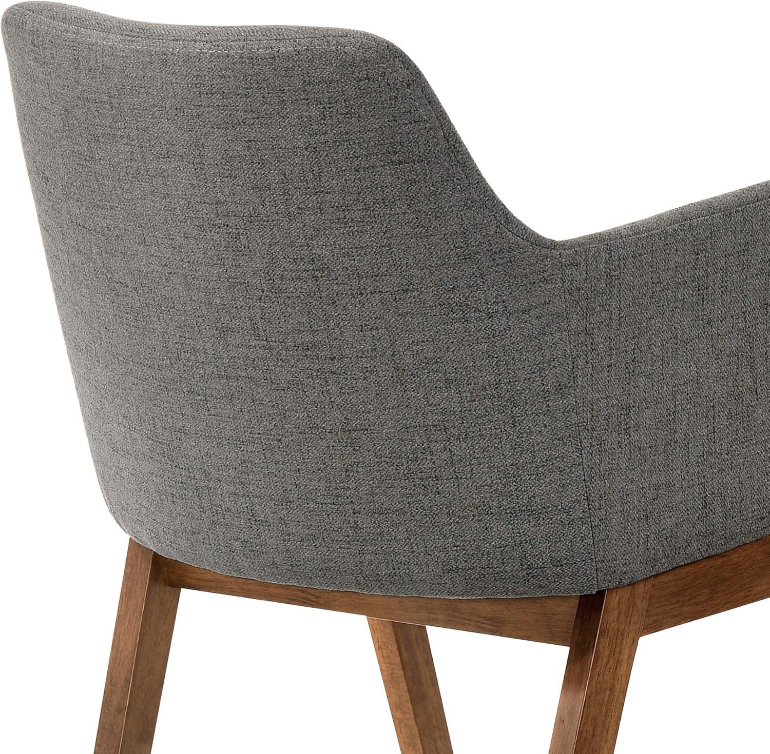 Armen Living Renzo 18" Wood Dining Side Chairs in Charcoal/Walnut (Set of 2)