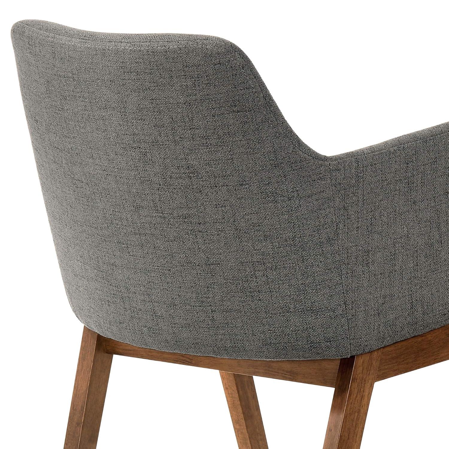 Armen Living Renzo 18" Wood Dining Side Chairs in Charcoal/Walnut (Set of 2)