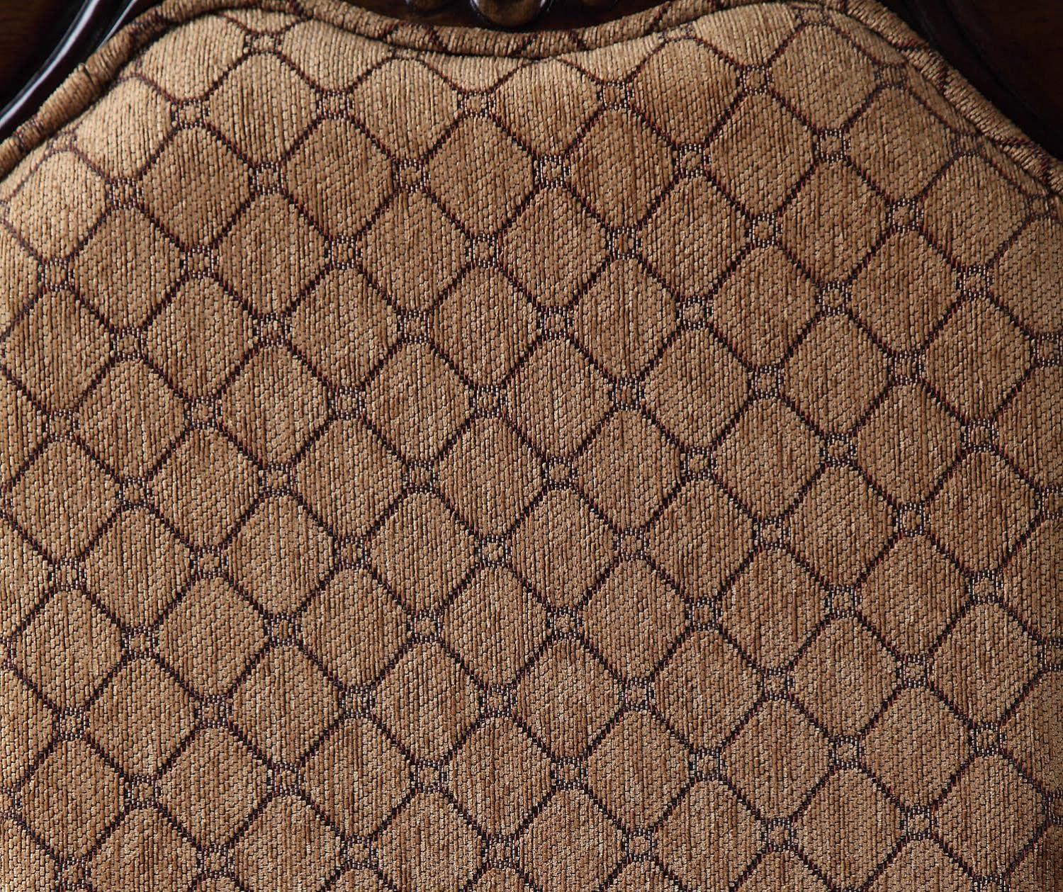 Chateau De Ville 29" Accent Chairs Fabric and Espresso - Acme Furniture: Luxurious Dining Armchair, Queen Anne Legs