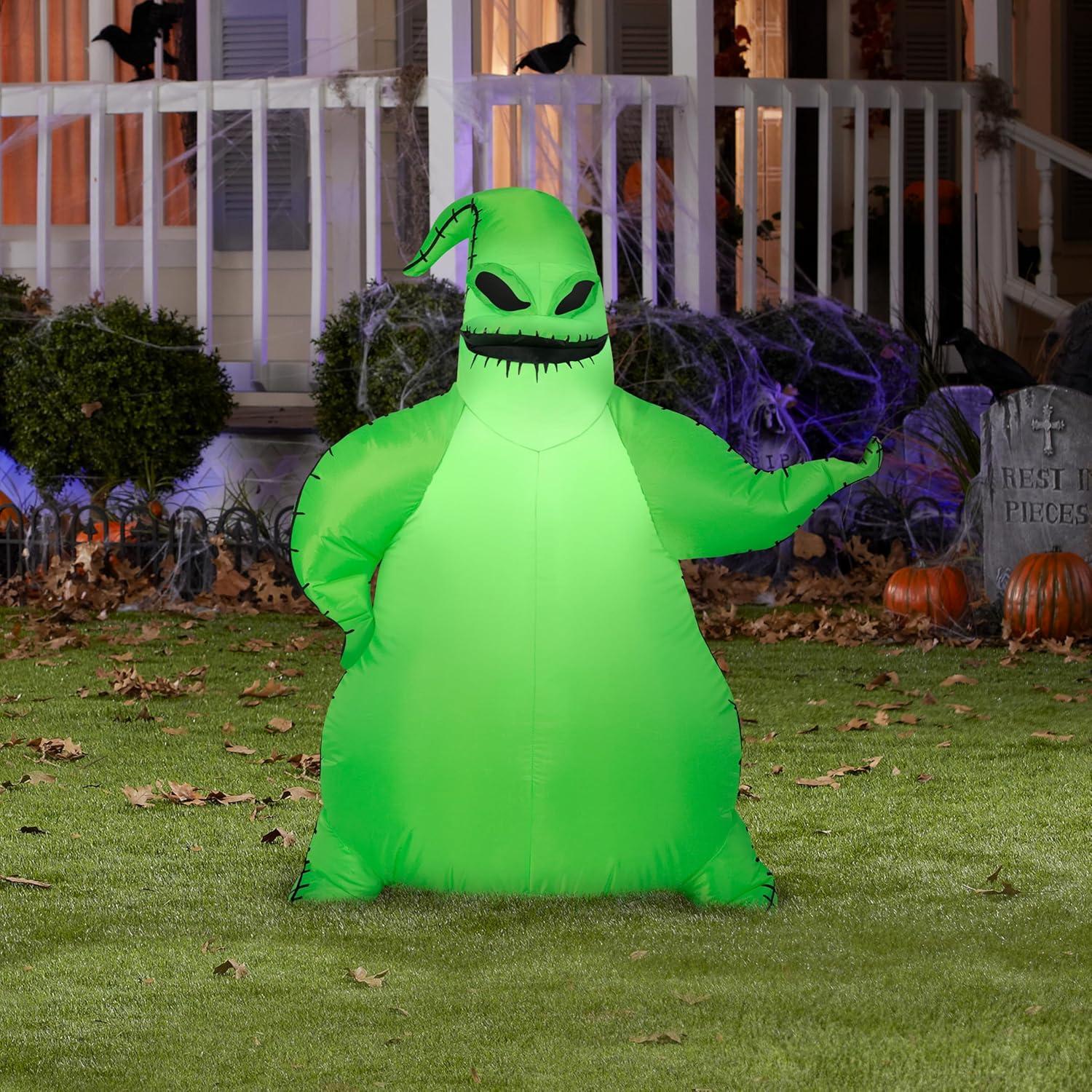 Green LED Inflatable Oogie Boogie Halloween Decor