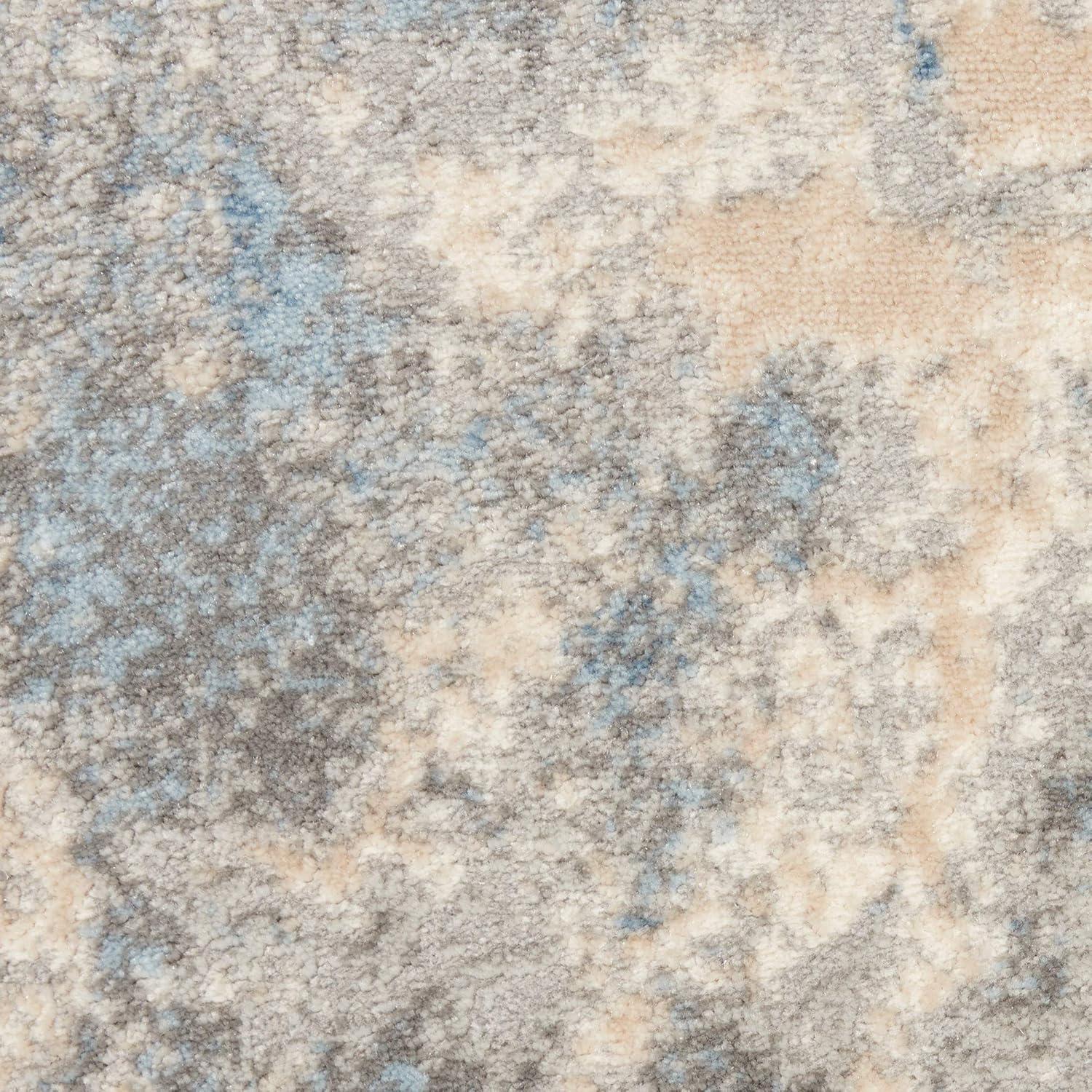 Inspire Me Home Decor Joli Ivory Blue 5'3" x 7'3" Area Rug 099446764621