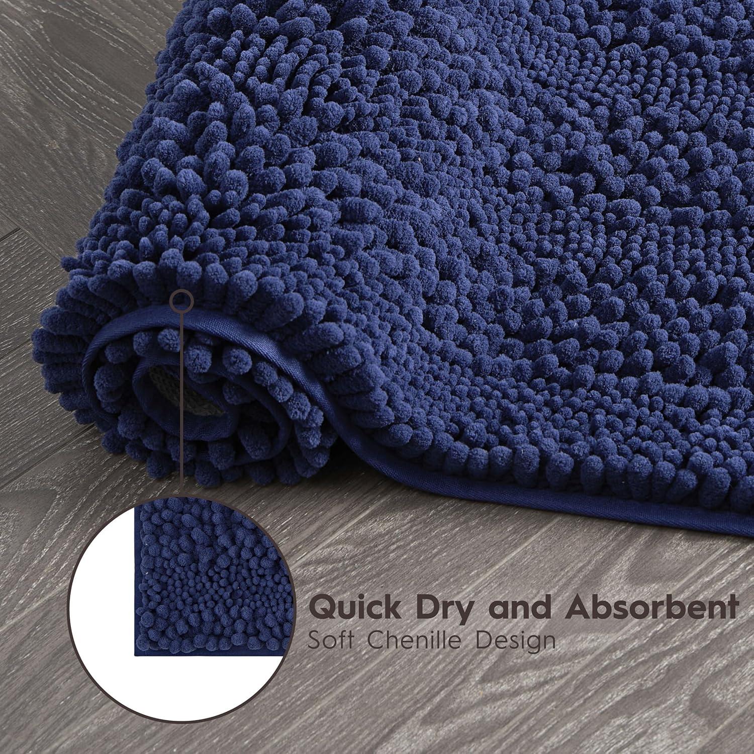 Laura Ashley Astor Chenille Non-Slip Bath Mat