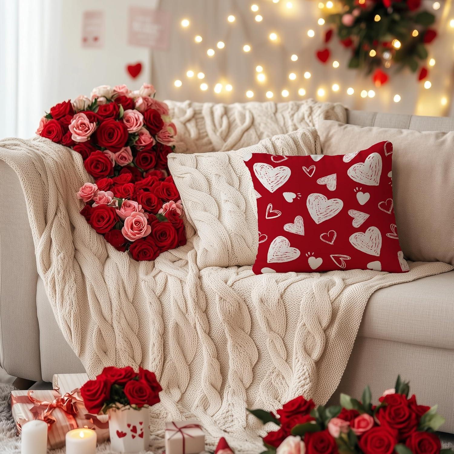 Chinoiseries Spring Pillow Covers 18x18 Set of 2, Black White Birds and Floral Throw Pillows Farmhouse Vintage Outdoor Decorative Cushion Case Decorations for Home Couch Sofa