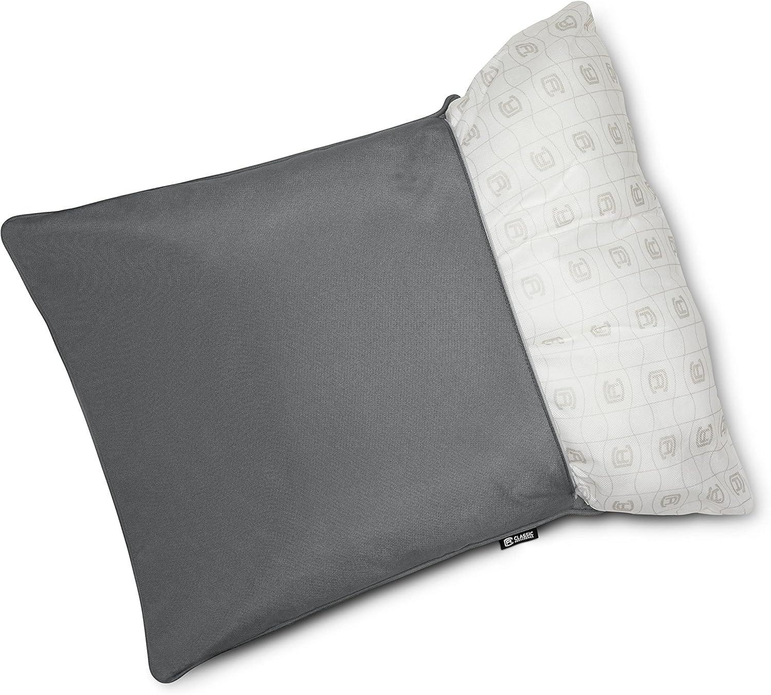 Montlake FadeSafe Light Charcoal Square Outdoor Pillow Set