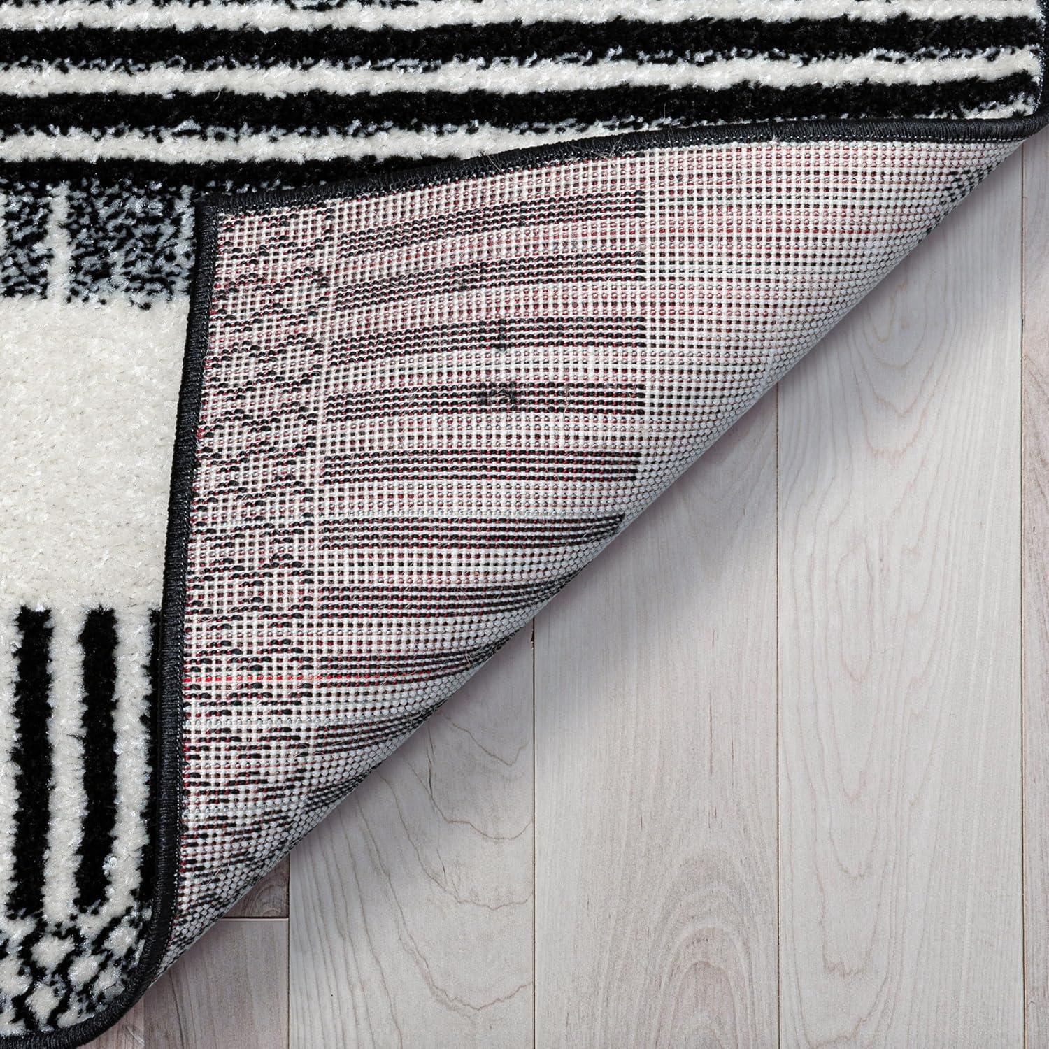 Marcone Briar Tribal Geometric Abstract Light Blue Looped Pile Rug