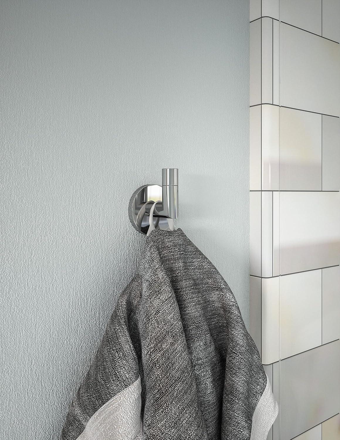 Graz Polished Chrome Modern Wall-Mounted Robe Hook