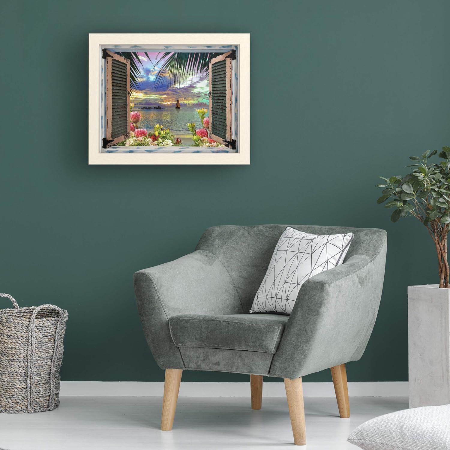 Leo Kelly 'Tropical Window to Paradise III' Canvas Art