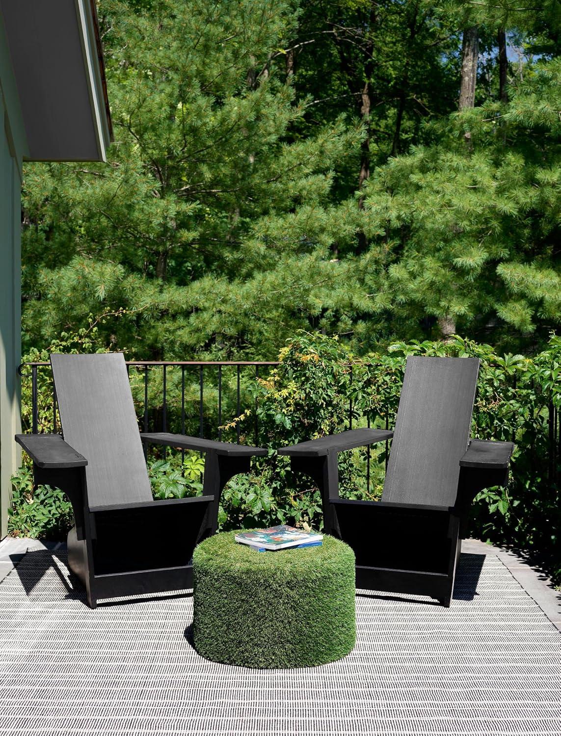 Samson Black Handwoven Indoor/Outdoor Rug