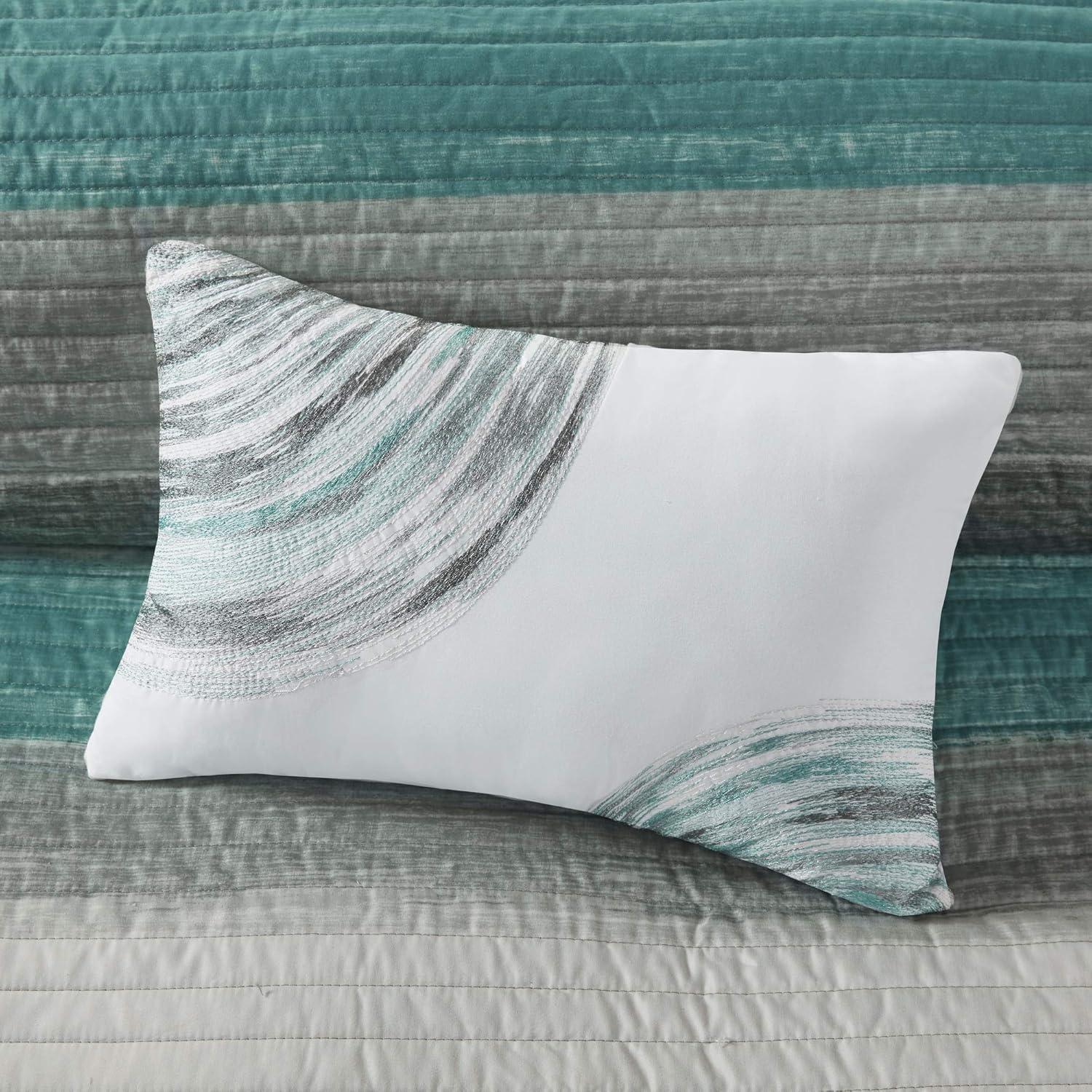 Madison Park Essentials Saben Microfiber Quilt Set with Cotton Bed Sheets