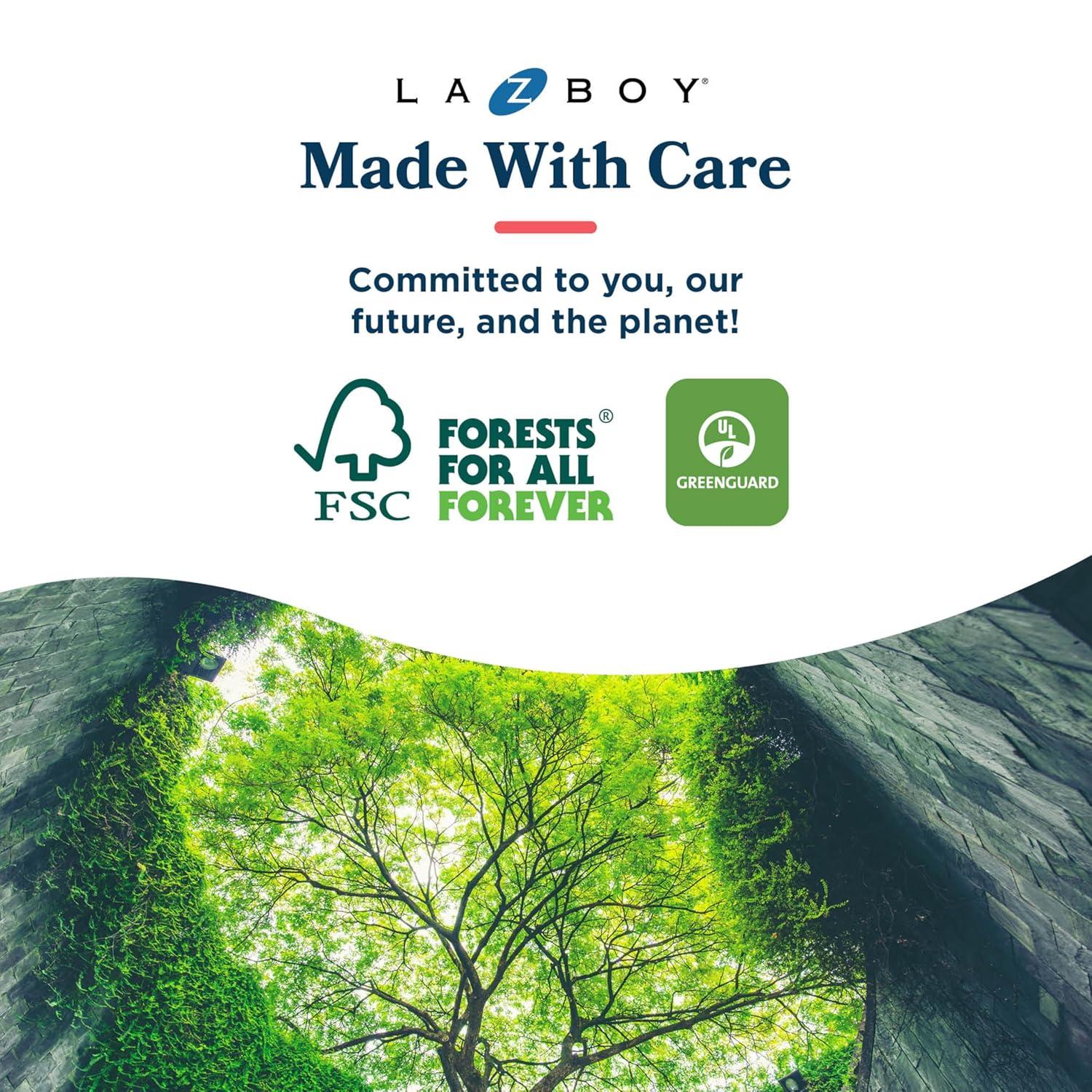 La-Z-Boy Baylor Bonded Leather Adjustable Ergonomic Executive Office Chair with Lumbar Support