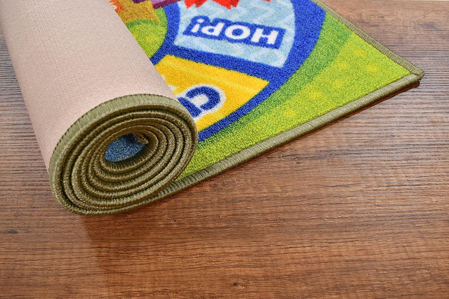 KC Cubs Looney Tunes Hopscotch Number Educational Learning Fun Game Non Slip Kids Rug Classroom Playroom