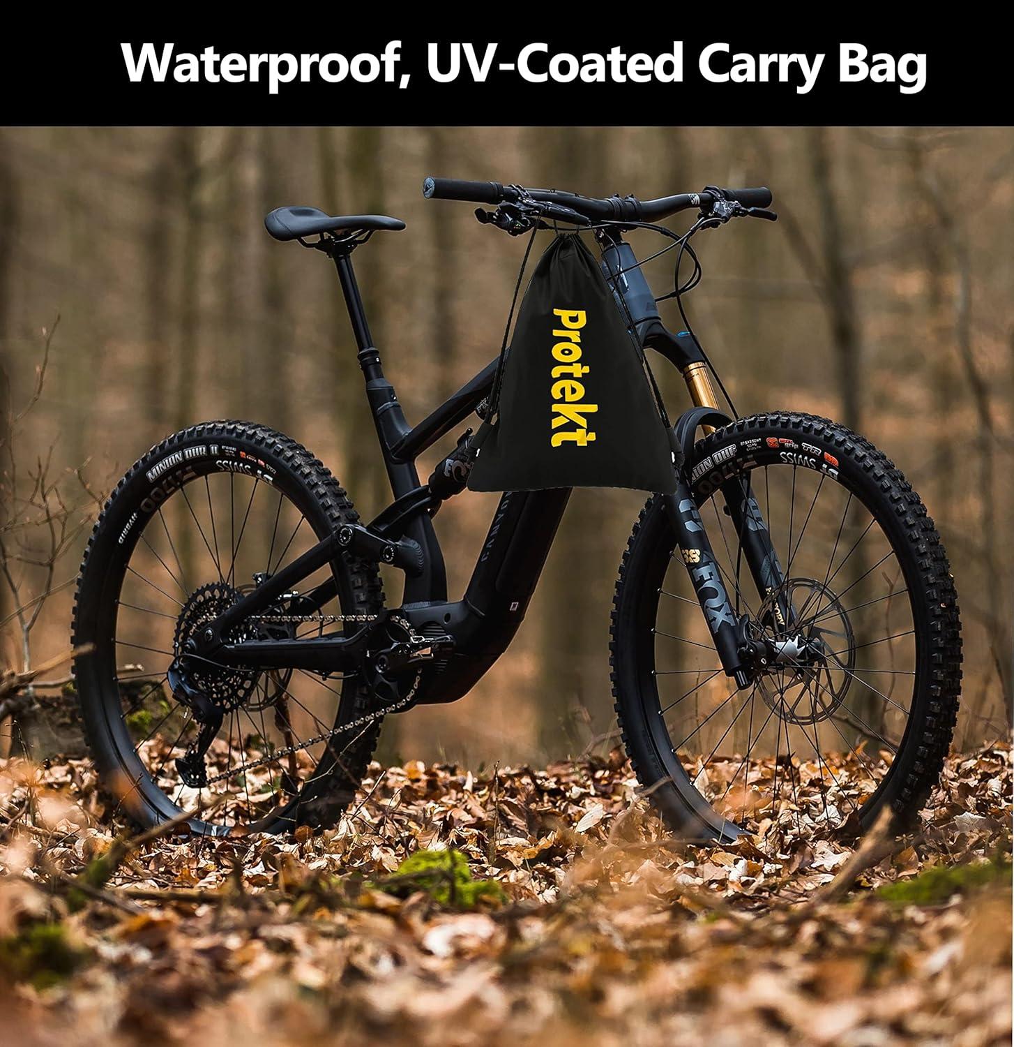 Protekt Bike Cover for 2-3 Bikes - Stationary Heavy Duty Bike Covers for Outdoor Storage | Rain Dust Resistant, UV Coated Bike Cover Waterproof with Lock Holes & Storage Bag for Bicycle Cover/E-Bikes