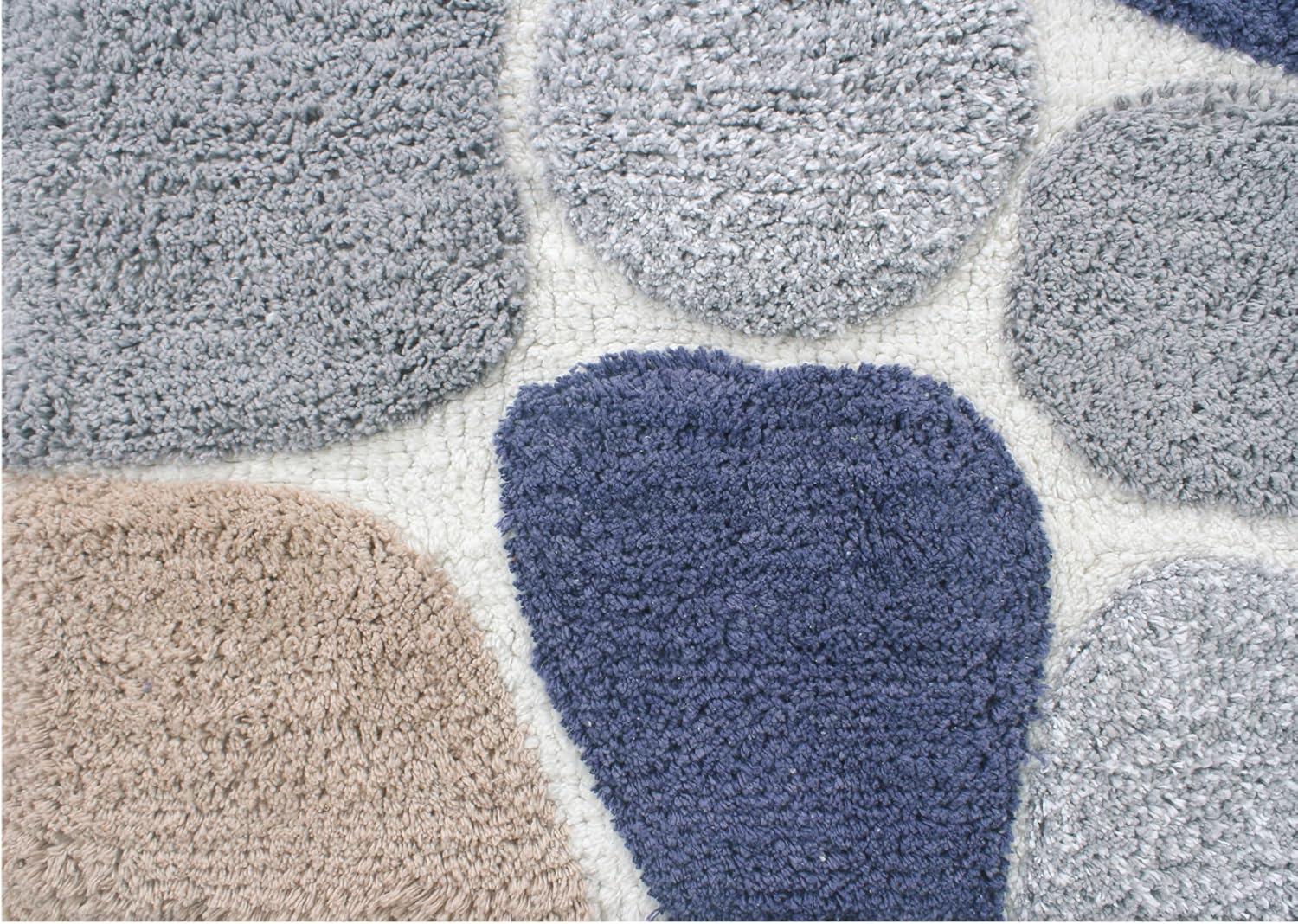 2pc 32"x20" Pebbles Bath Rug Set Gray/Blue - Chesapeake Merchandising
