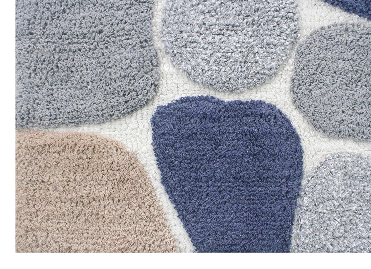 2pc 32"x20" Pebbles Bath Rug Set Gray/Blue - Chesapeake Merchandising