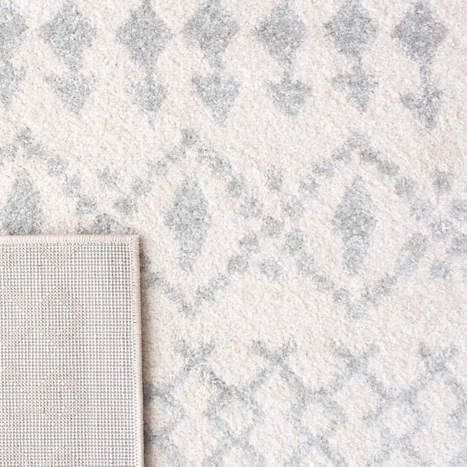 Tulum TUL240 Power Loomed Indoor Area Rug - Ivory/Light Grey - 5'3"x7'6" - Safavieh