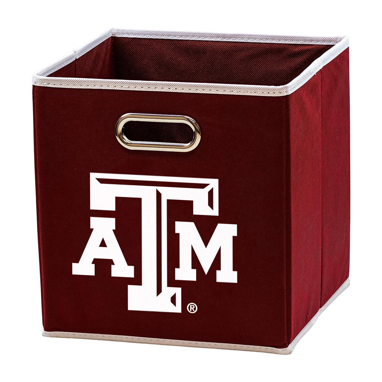 West Virginia University Navy Blue Cotton Fabric Storage Cube