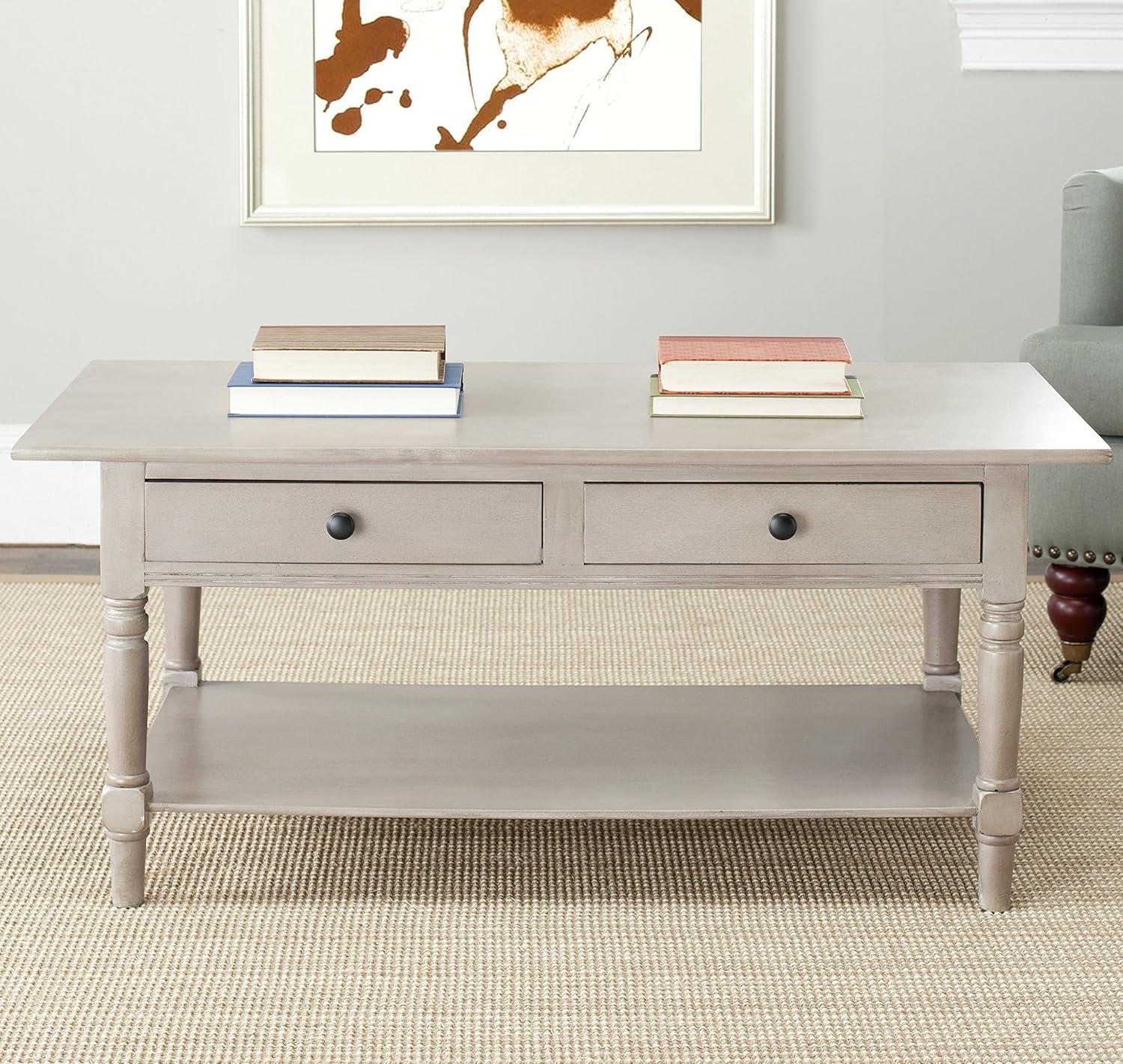 Boris Coffee Table - Distressed Black - Safavieh