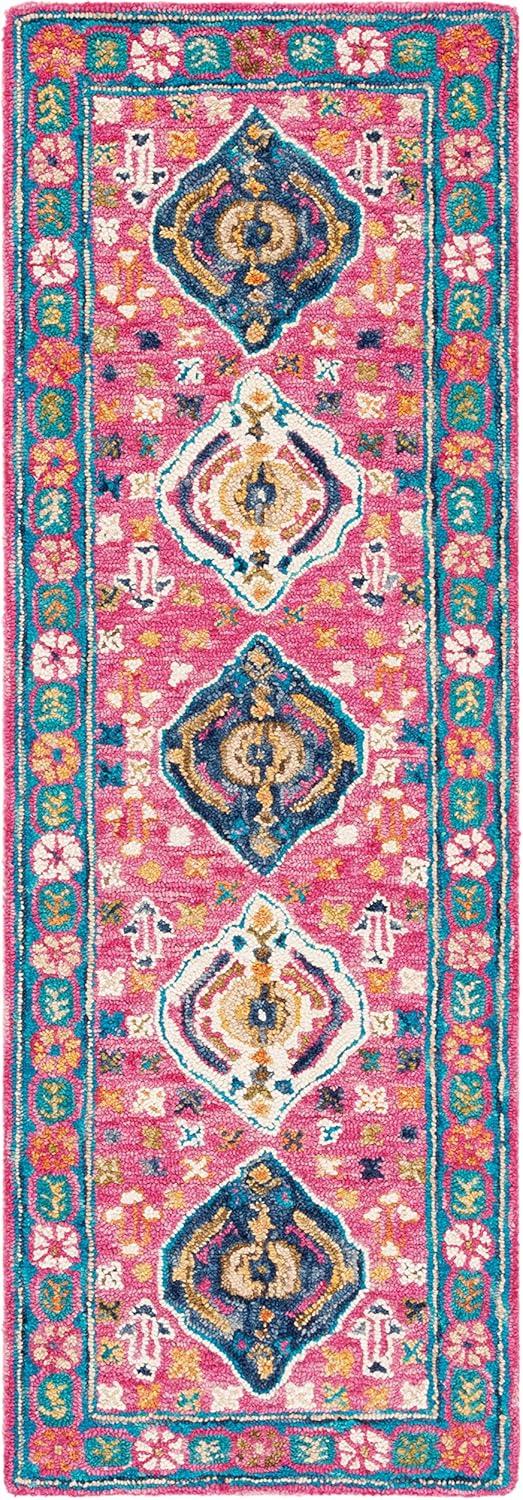 Aspen APN527 Hand Tufted Runner Rug - Red/Blue - 2'3"x7' - Safavieh.
