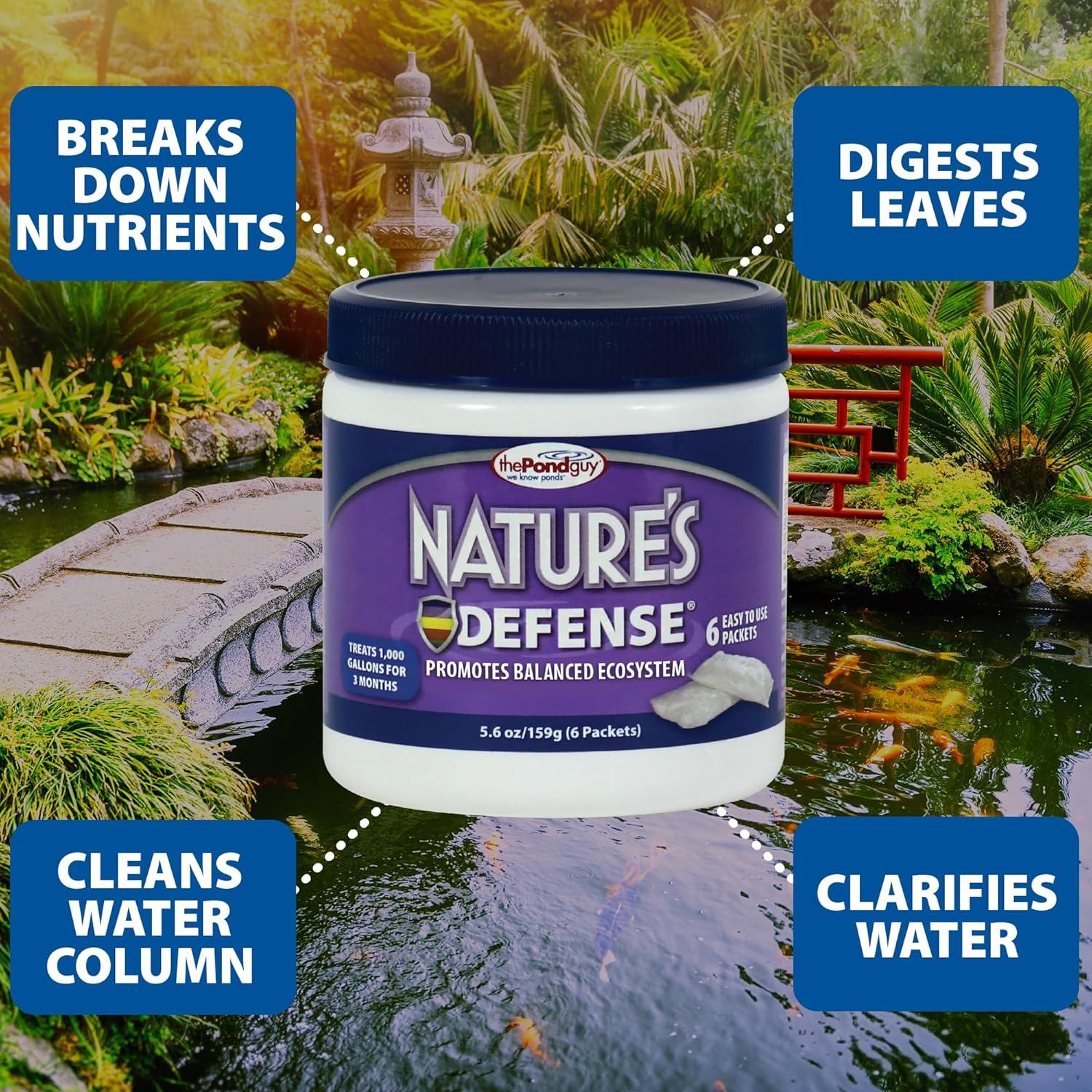 The Pond Guy Nature's Defense Water Garden Beneficial Bacteria Treatment, 6 Packets