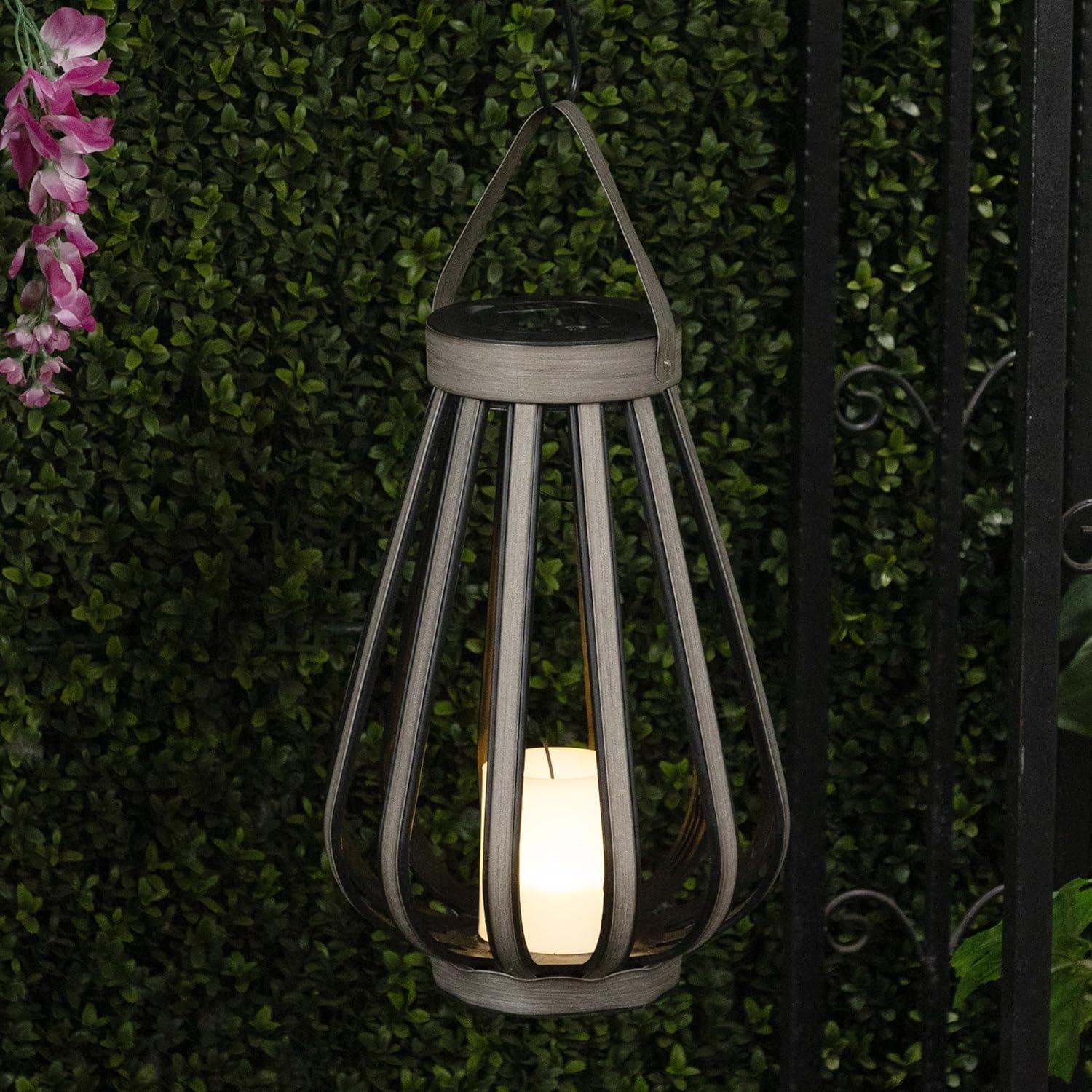 Alpine Solar Decorative Plastic Lantern w/ LED Light