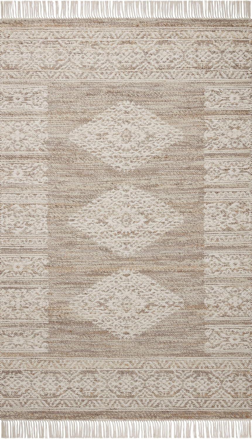 Lilac and Ivory Flat Woven Wool Area Rug 8'-6" x 11'-6"