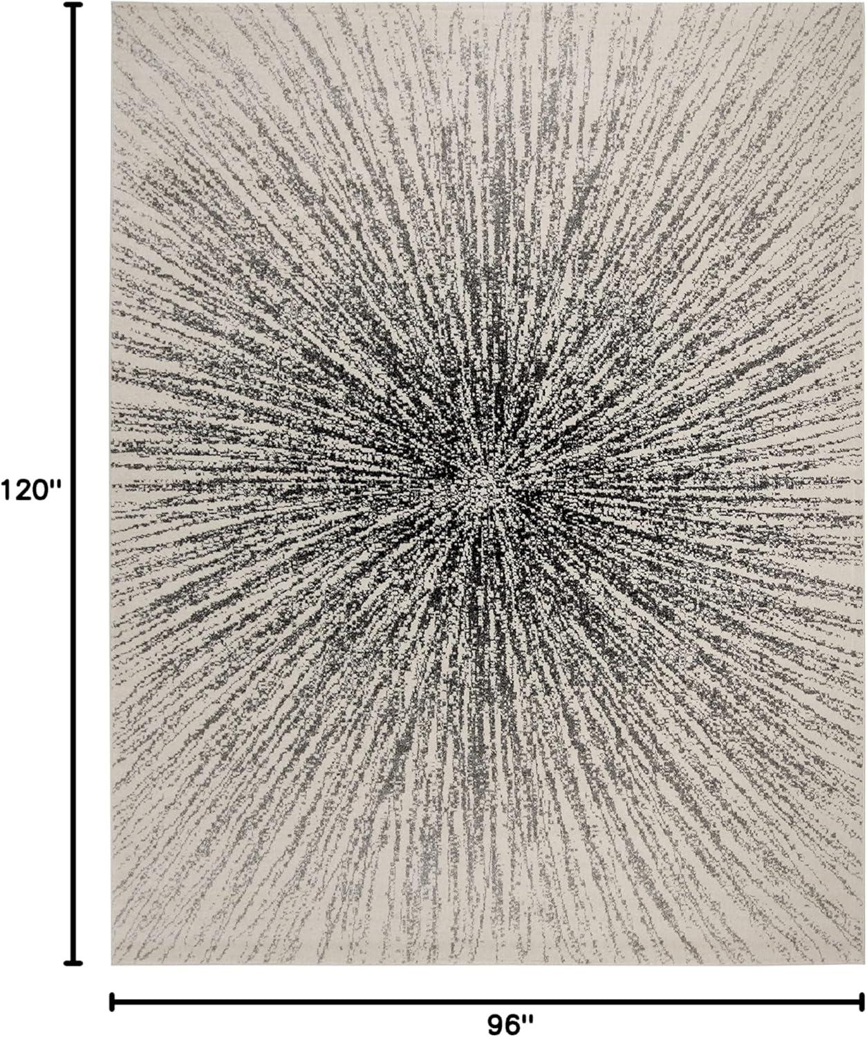 Evoke EVK228 Power Loomed Indoor Area Rug - Black/Ivory - 8'x10' - Safavieh