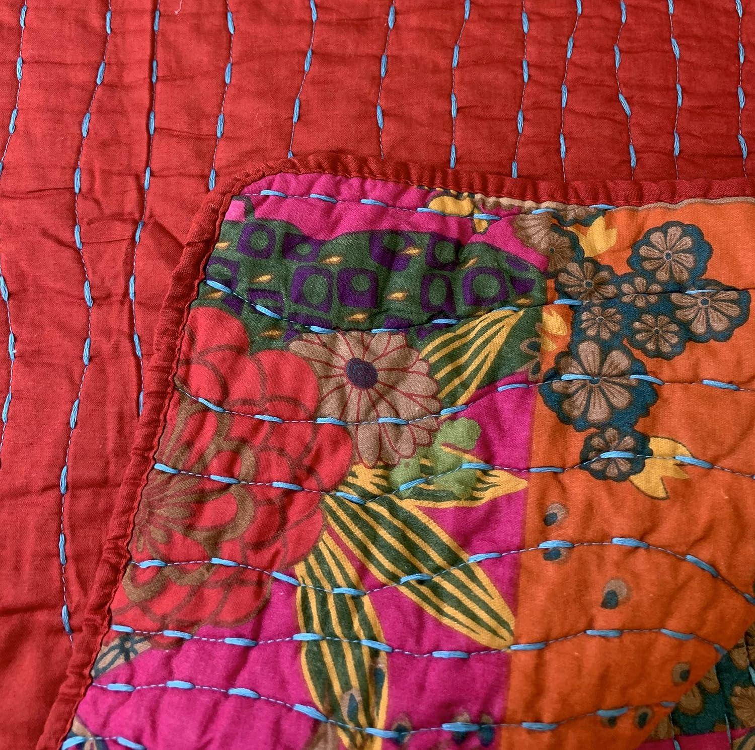 Jewel Patchwork Print Throw Blanket