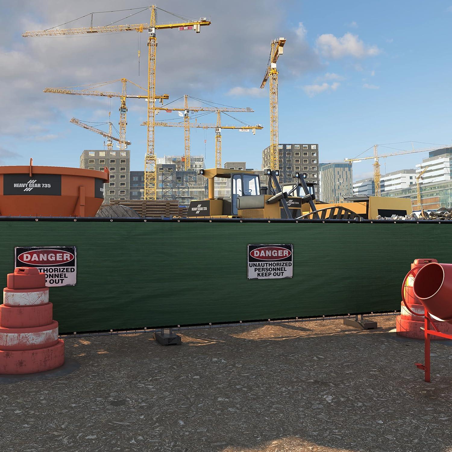 Amgo Amgo Fence Privacy Screen Heavy Duty Windscreen with Bindings & Grommets