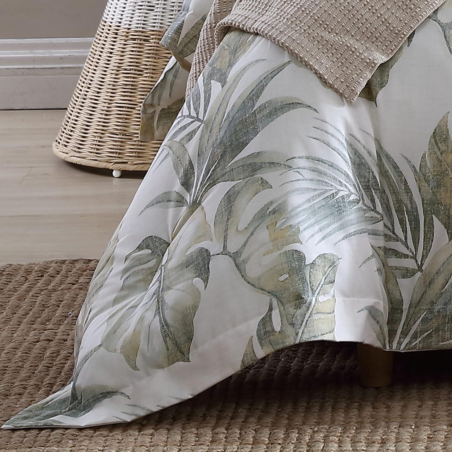 Tommy Bahama Home Tommy Bahama Waimea Bay Green Cotton Reversible Comforter Set