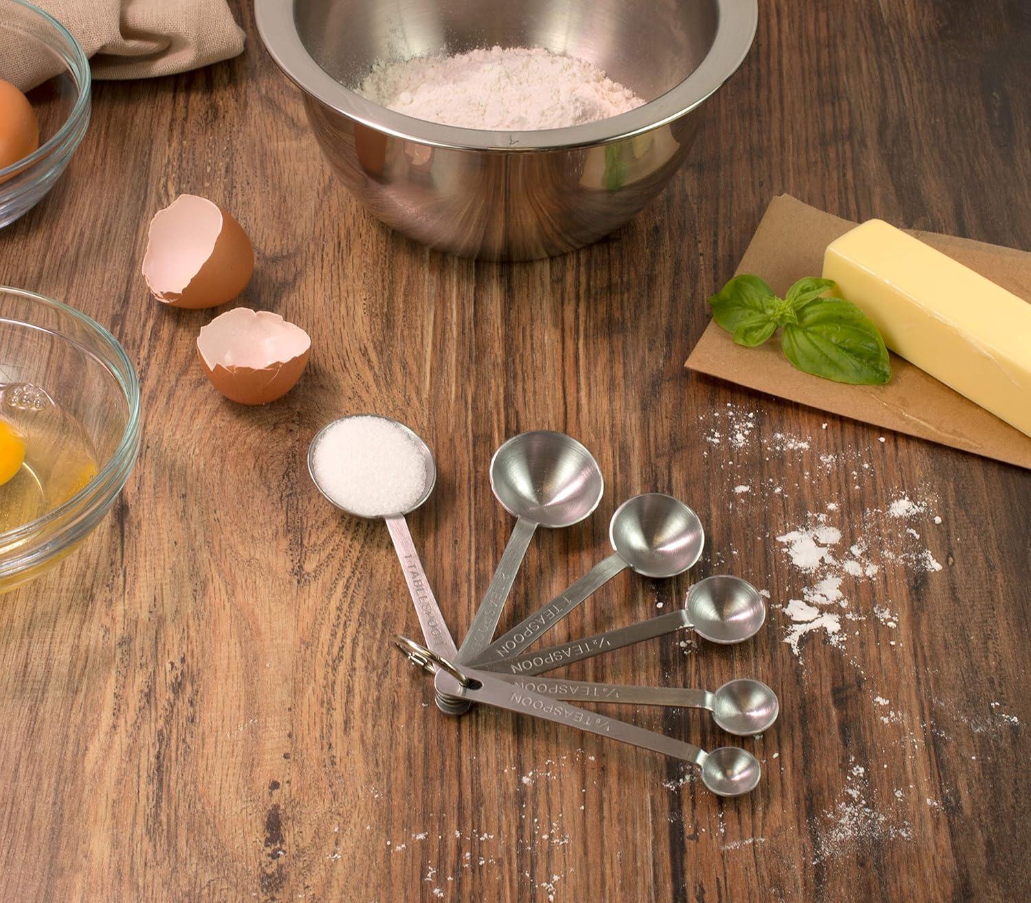 Mrs. Anderson’s Baking Measuring Spoons, Heavyweight 18/8 Stainless steel, Set of 6 Spoons