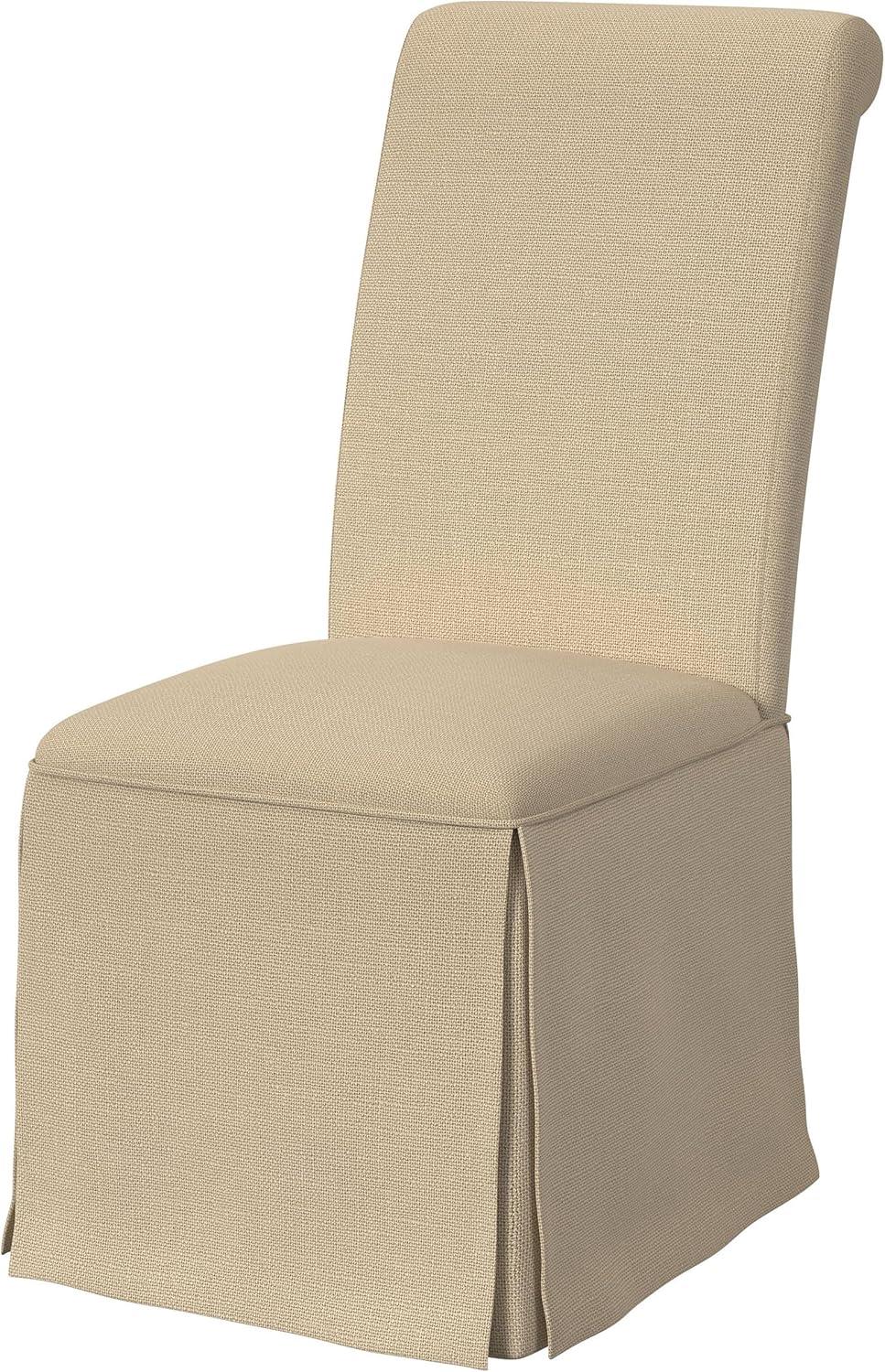Coaster Shawna Fabric Upholstered Skirted Dining Chair in Khaki
