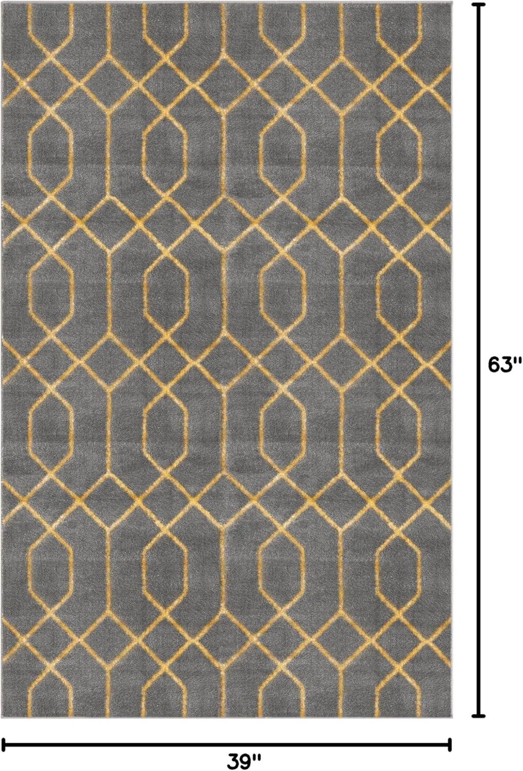 Glam Gray/Gold Area Rug