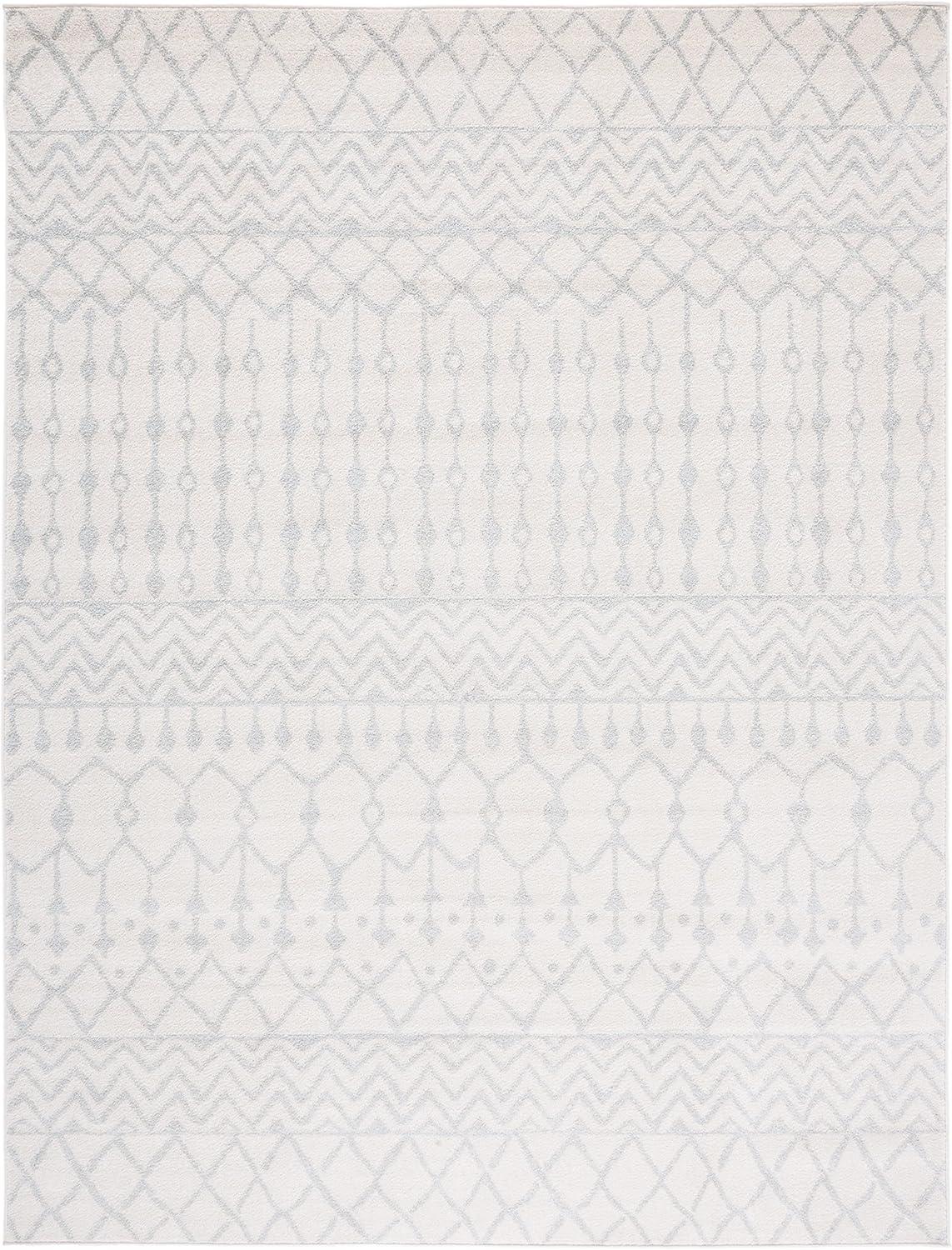 SAFAVIEH Tulum Glen Oriental Area Rug, Ivory/Light Grey, 12' x 18'