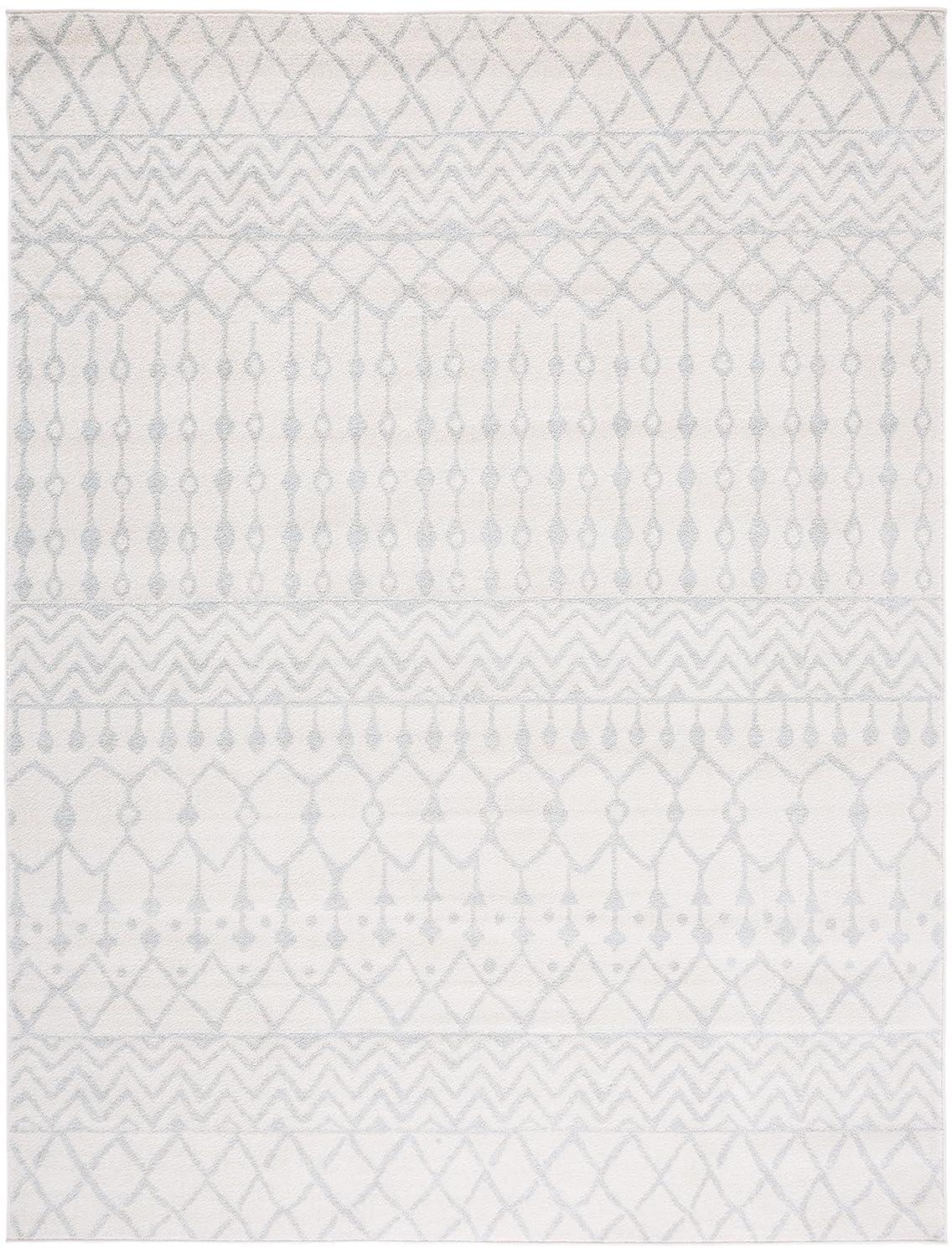 SAFAVIEH Tulum Glen Oriental Area Rug, Ivory/Light Grey, 12' x 18'