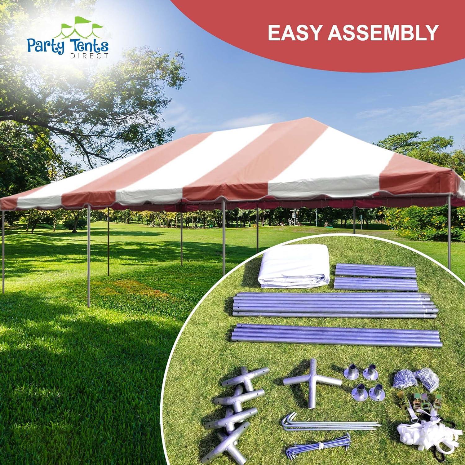 Party Tents Direct Weekender West Coast Frame Party Tent, Red, 20 ft x 30 ft