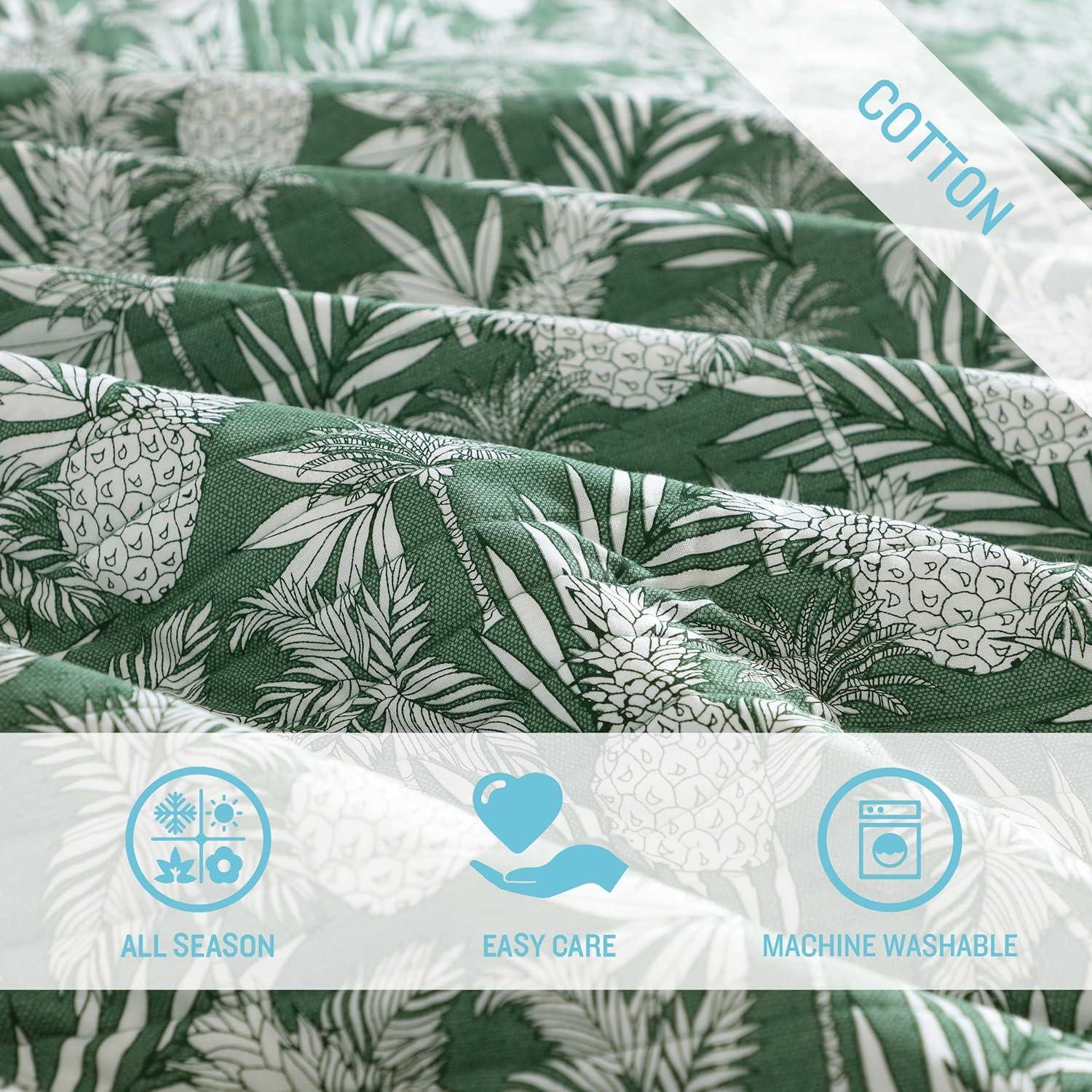 Tommy Bahama Home Pineapple Venture Tropical Cotton Floral Quilt Set