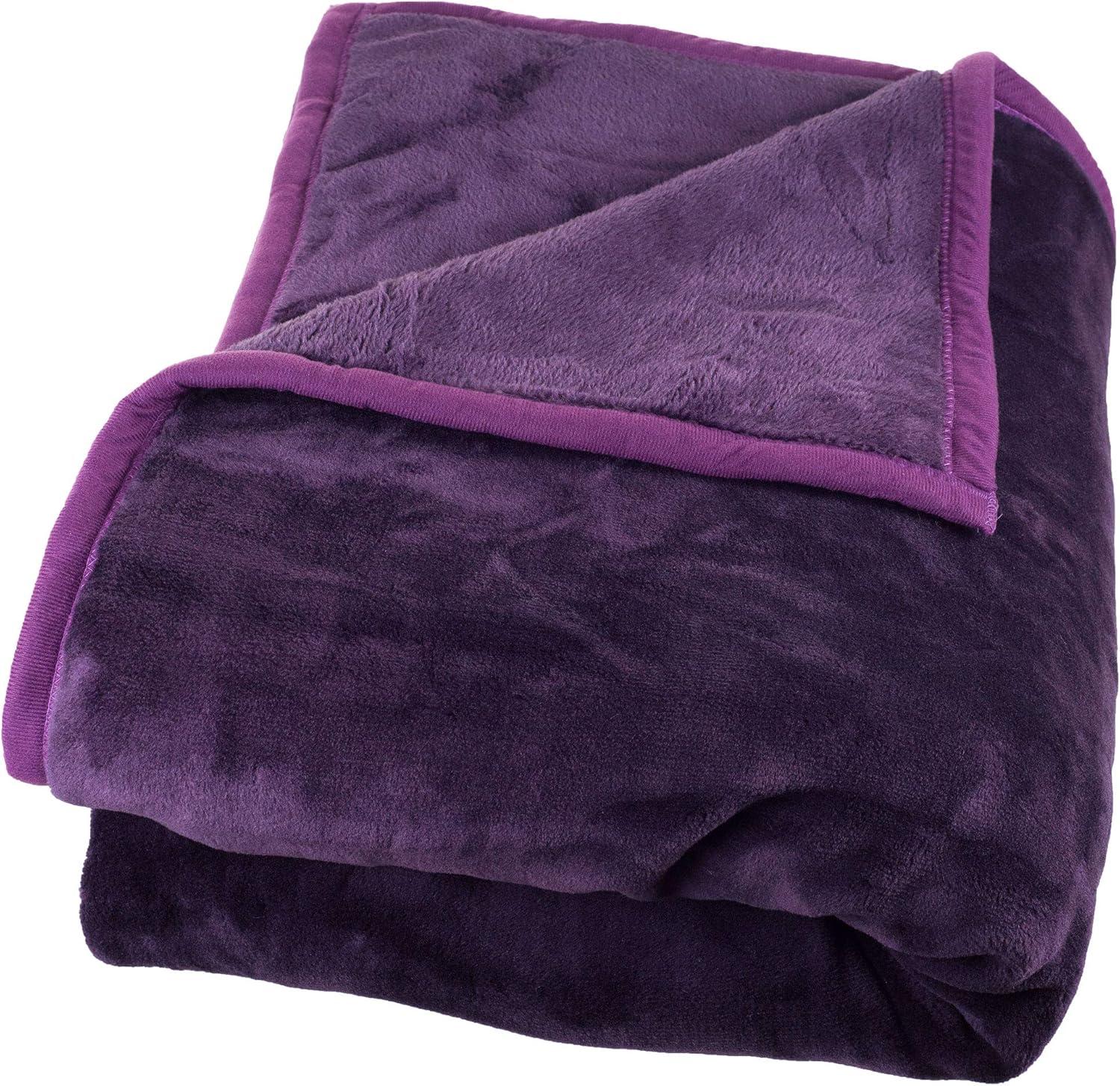 Faux Fur Throw Blanket – Oversized 91x81 Machine-Washable Bedding – Mink-Style 7.8lbs Heavy Blanket for Bed or Sofa by Lavish Home