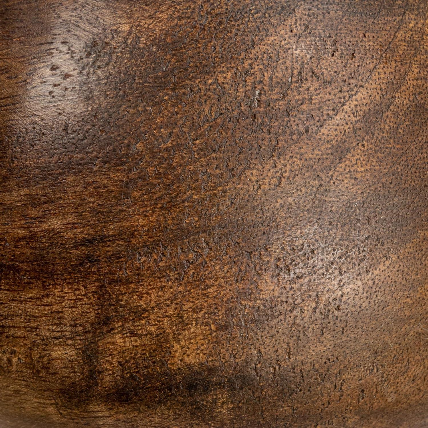 Creative Co-Op Mango Wood Bowl, Walnut Finish