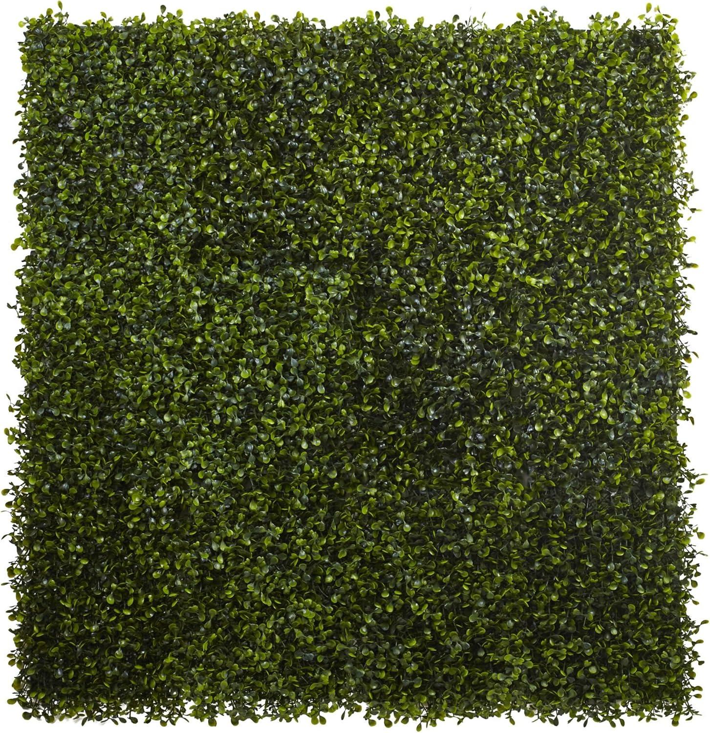 12" Green Silk Boxwood Outdoor Mat Set