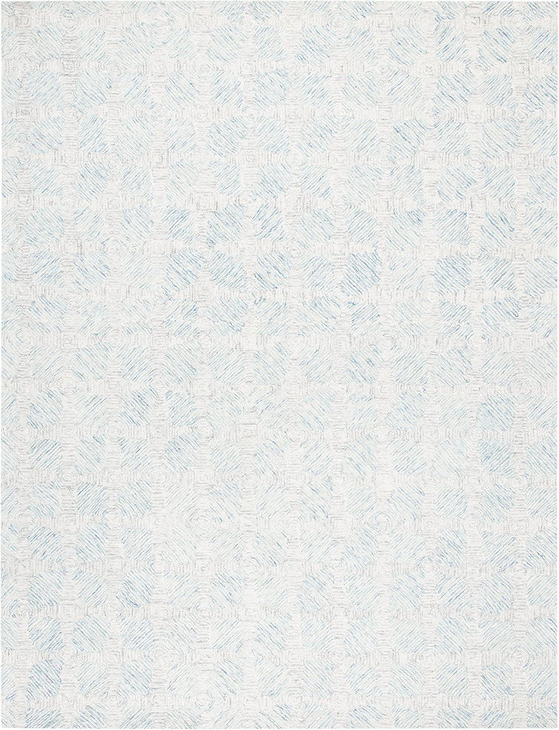 Abstract ABT654 Hand Tufted Area Rug - Ivory/Light Blue - 8'x10' - Safavieh.
