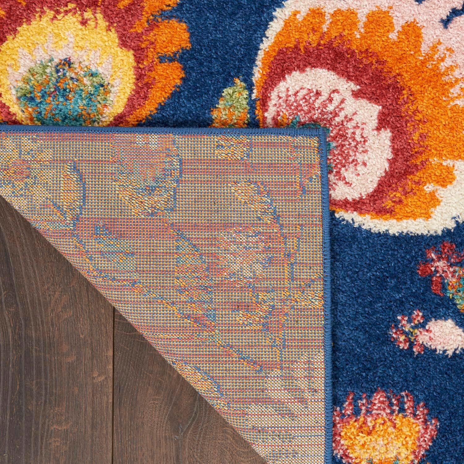 Nourison Allur Blooming Floral Indoor Area Rug Navy Multicolor 7'10" x 9'10"